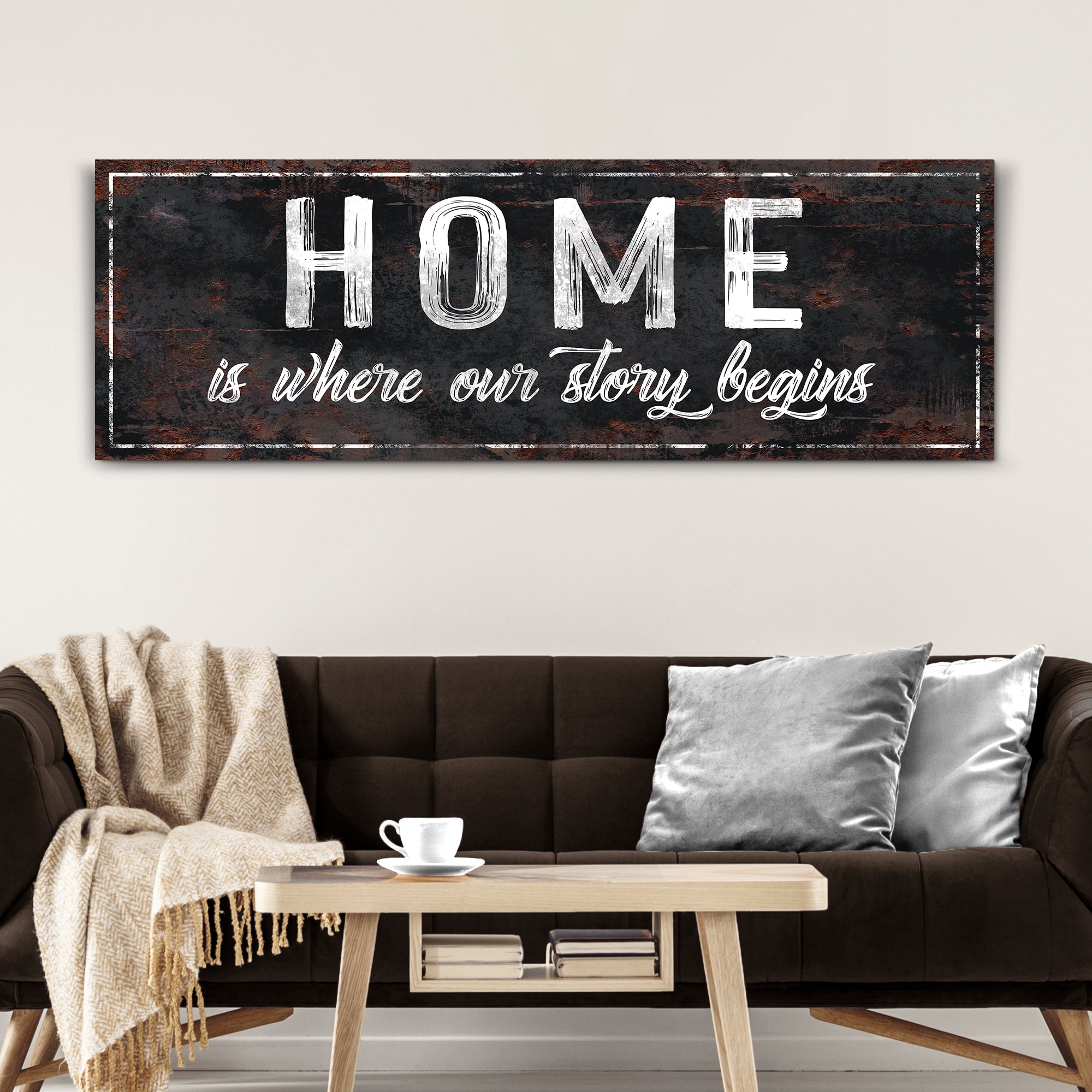 Home Is Where Our Story Begins Sign II on sale at MyriadMart