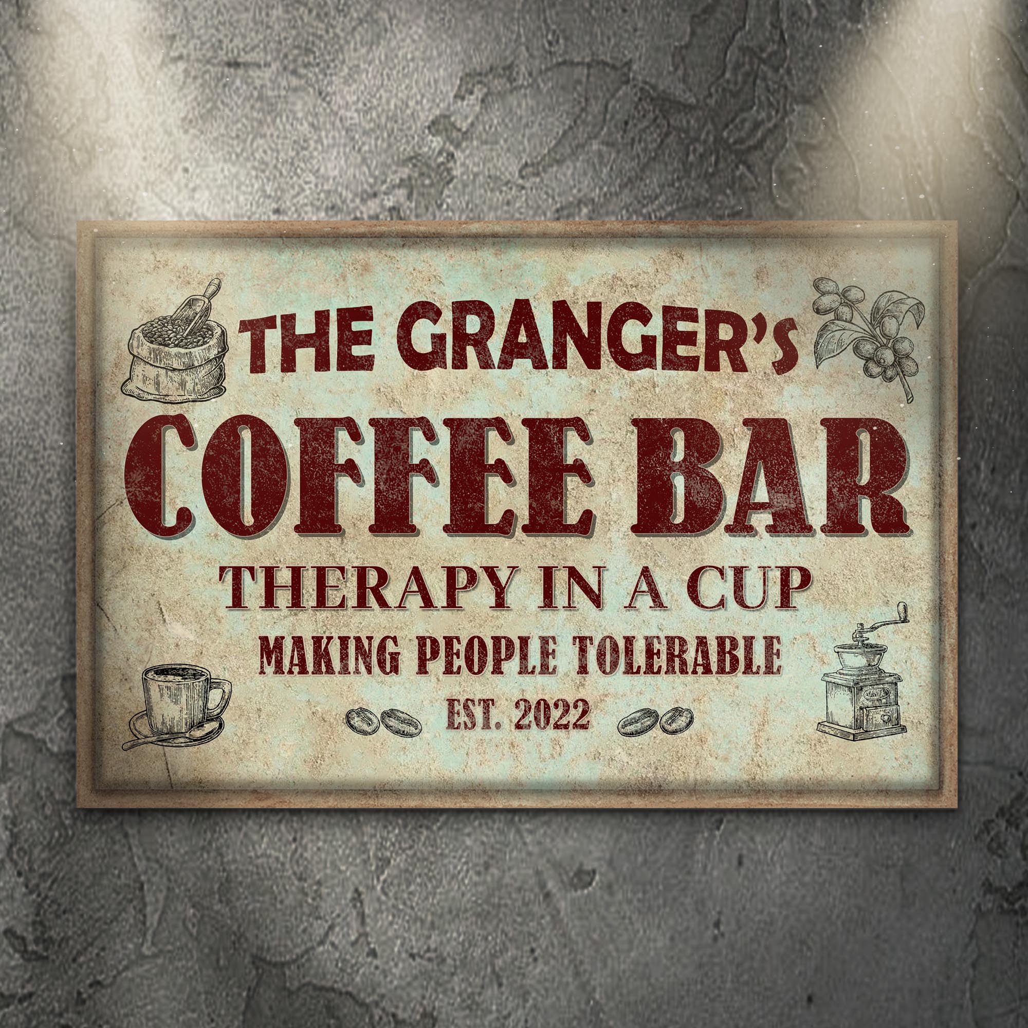 Coffee Bar Therapy In A Cup Sign on sale at MyriadMart