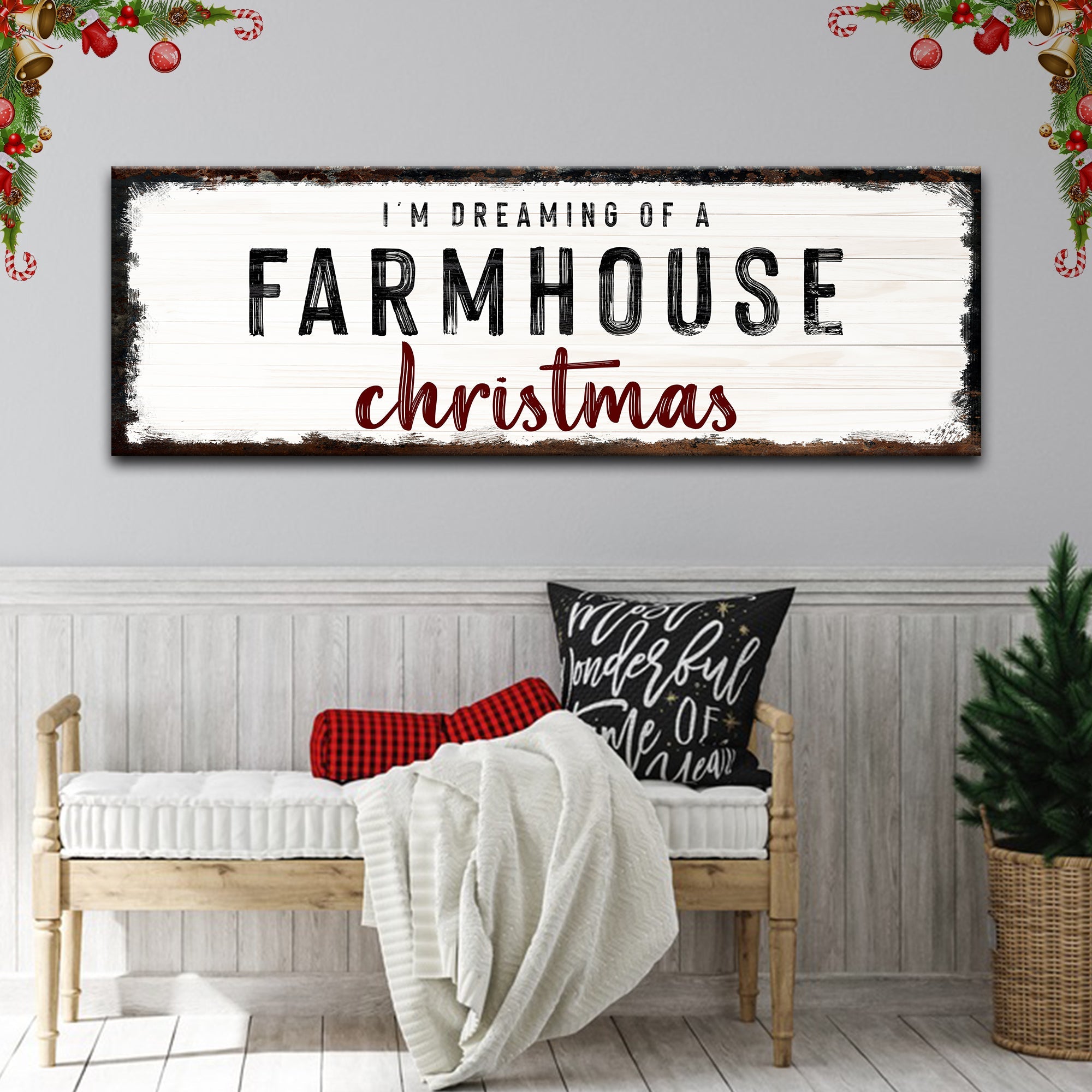 Farmhouse Christmas Sign on sale at MyriadMart