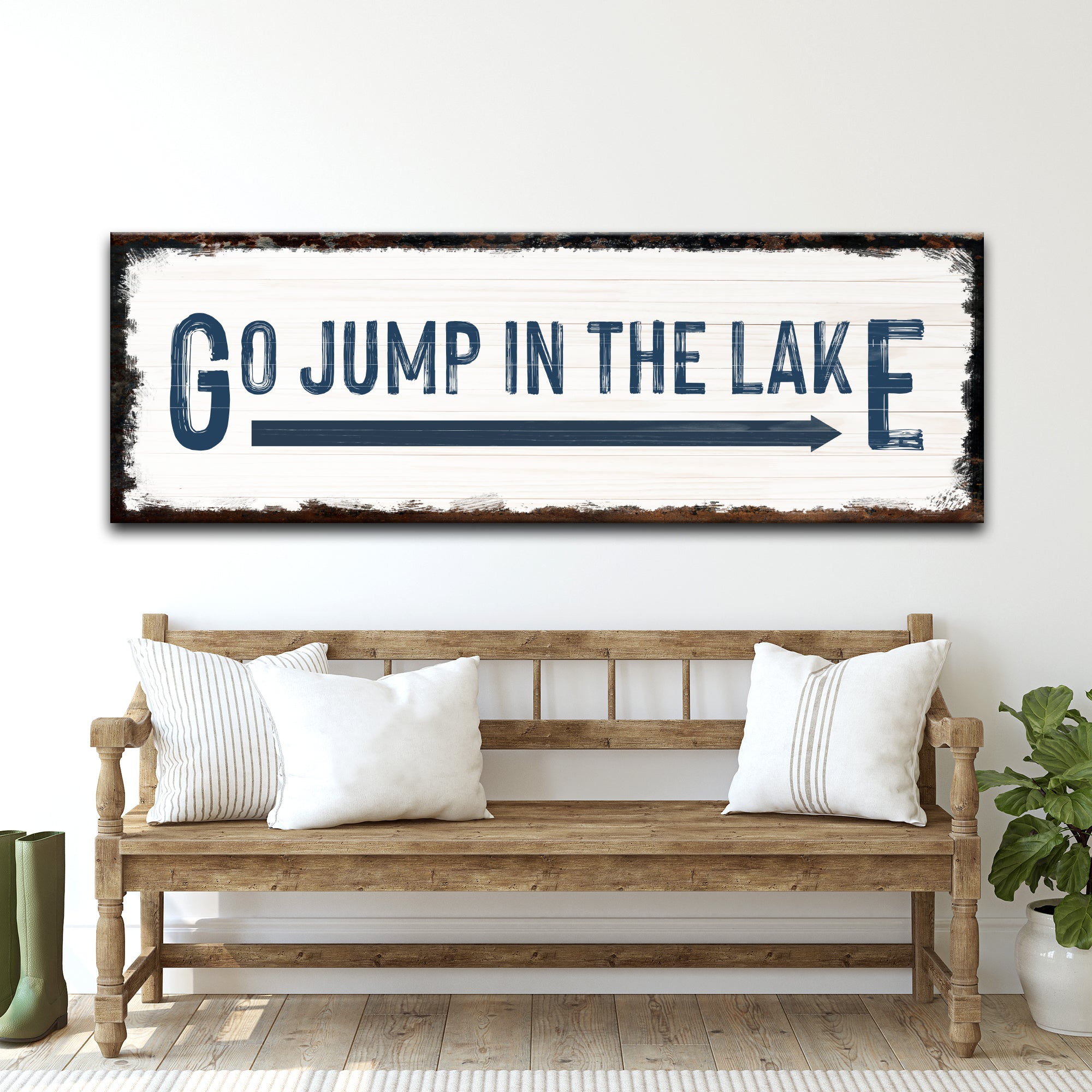 Go Jump In The Lake Sign on sale at MyriadMart