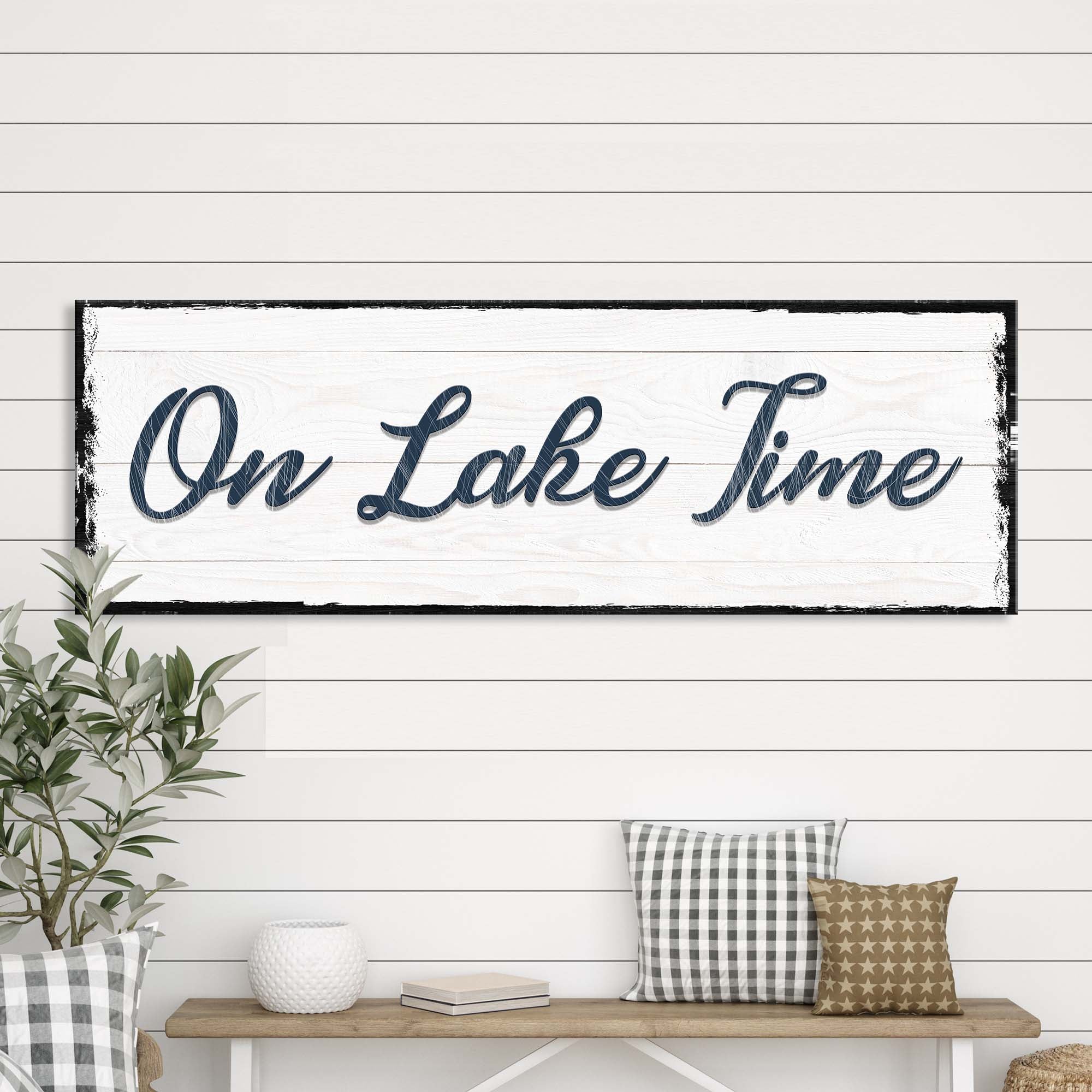On Lake Time Sign on sale at MyriadMart