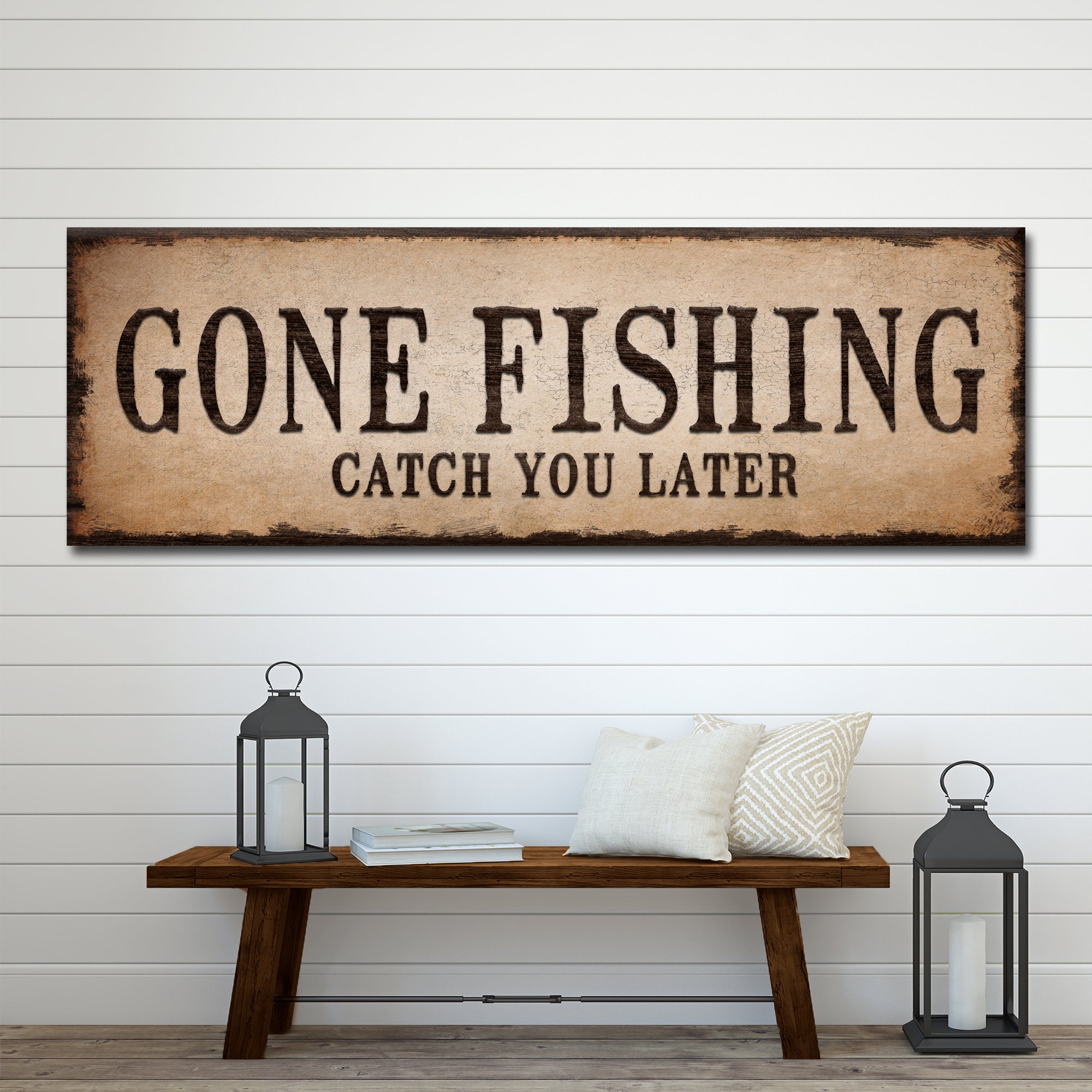 Catch You Later Gone Fishing Sign II on sale at MyriadMart
