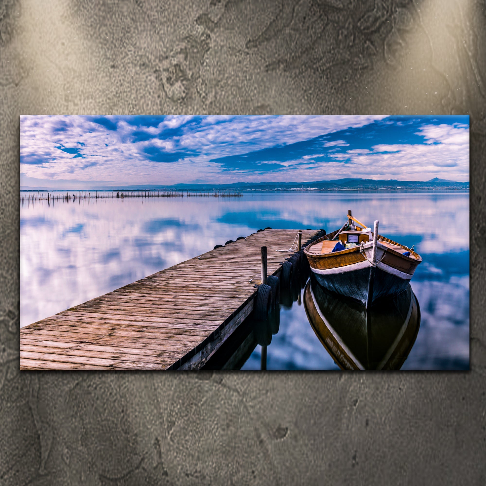 Boat Seascape Canvas Wall Art on sale at MyriadMart