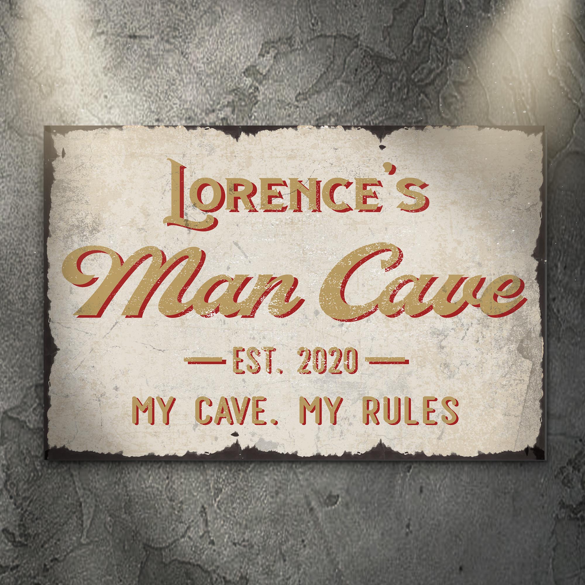 My Cave My Rules Man Cave Sign on sale at MyriadMart