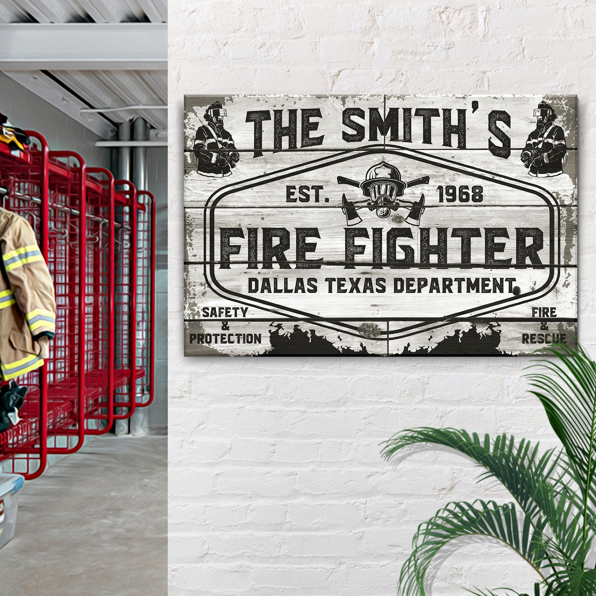 Fire & Rescue Fire Fighter Sign on sale at MyriadMart