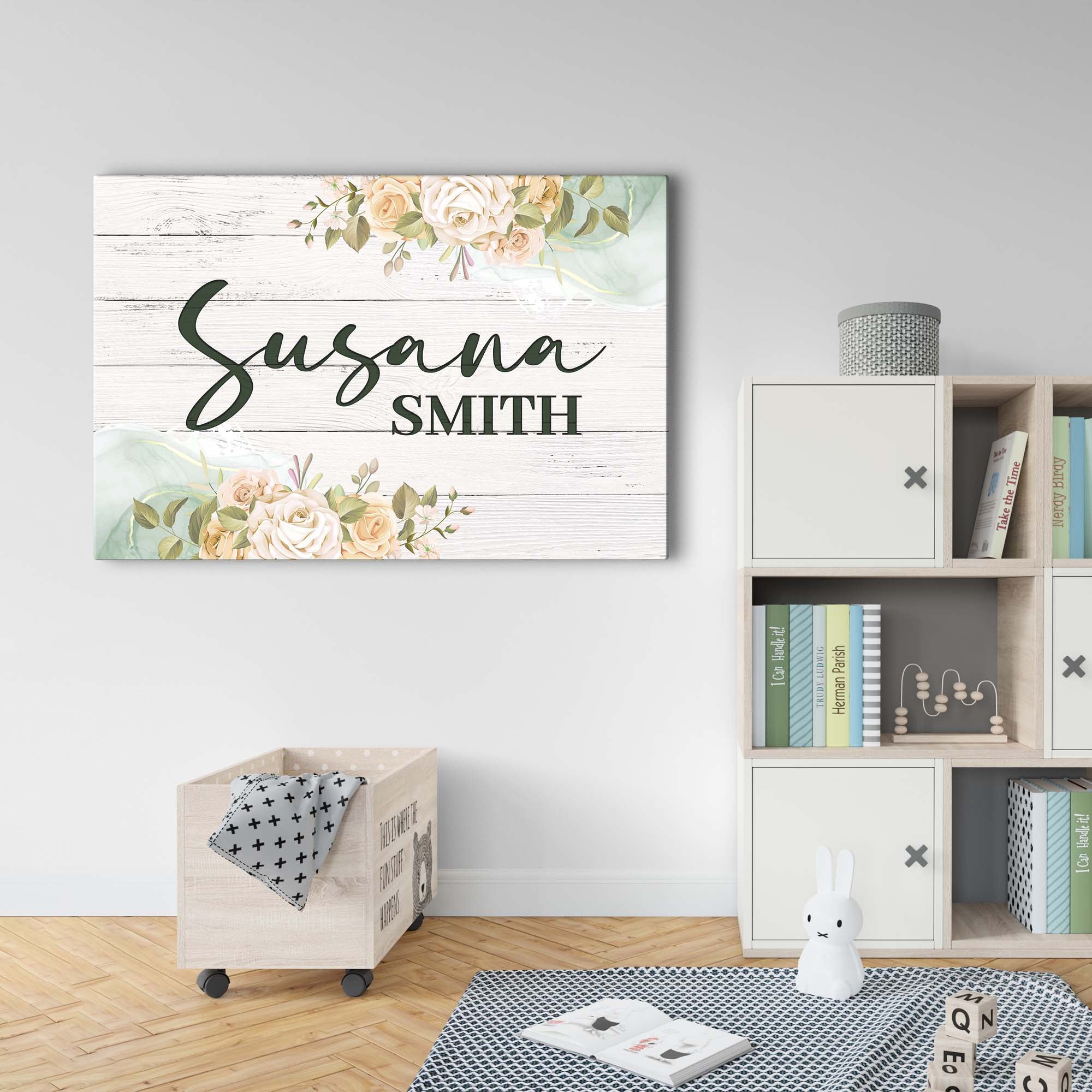 Floral Girls Room Sign on sale at MyriadMart