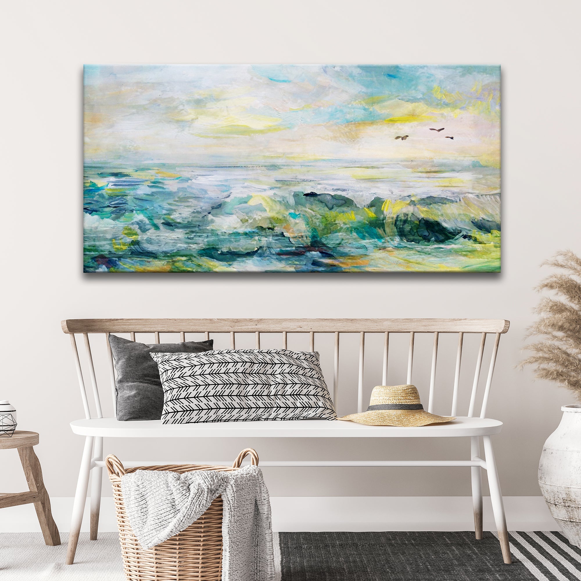 Rocks, Sea, And Sky Canvas Wall Art on sale at MyriadMart