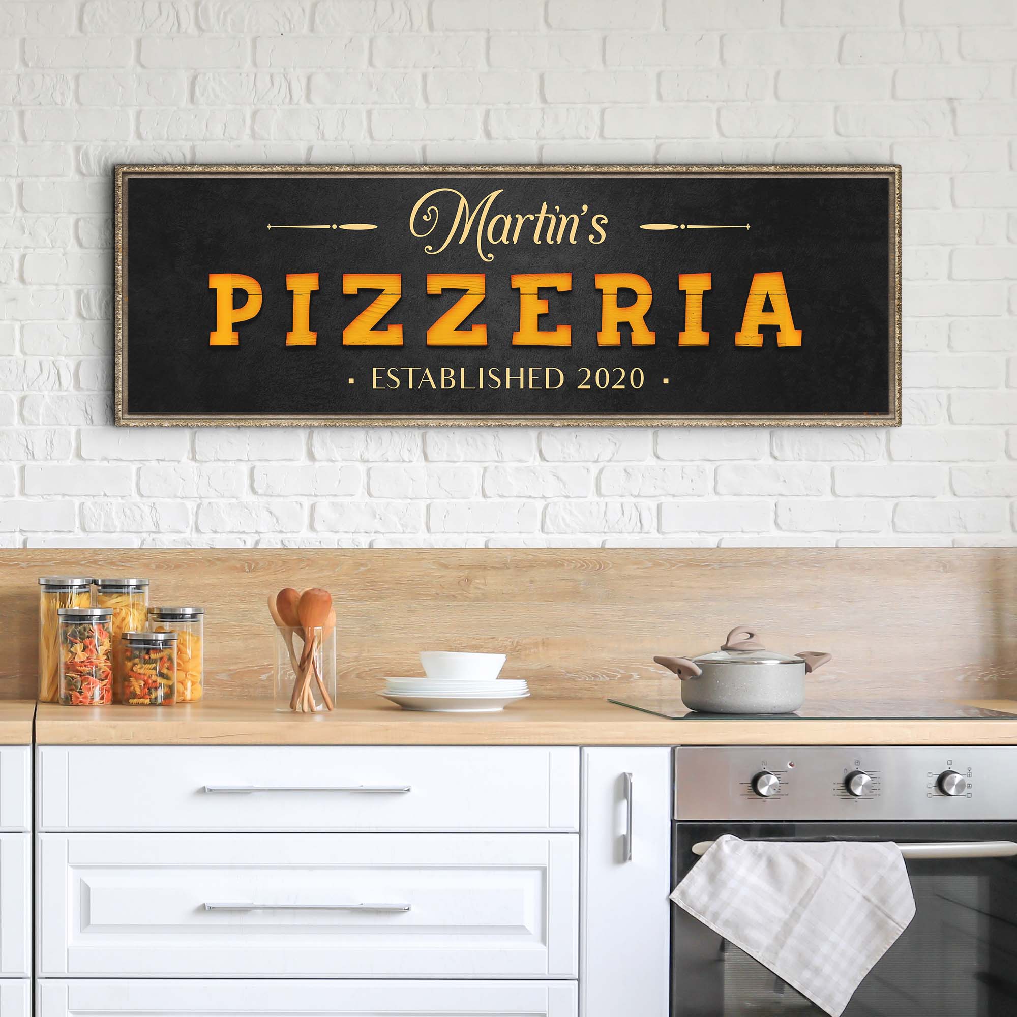 Wood Pizzeria Sign on sale at MyriadMart