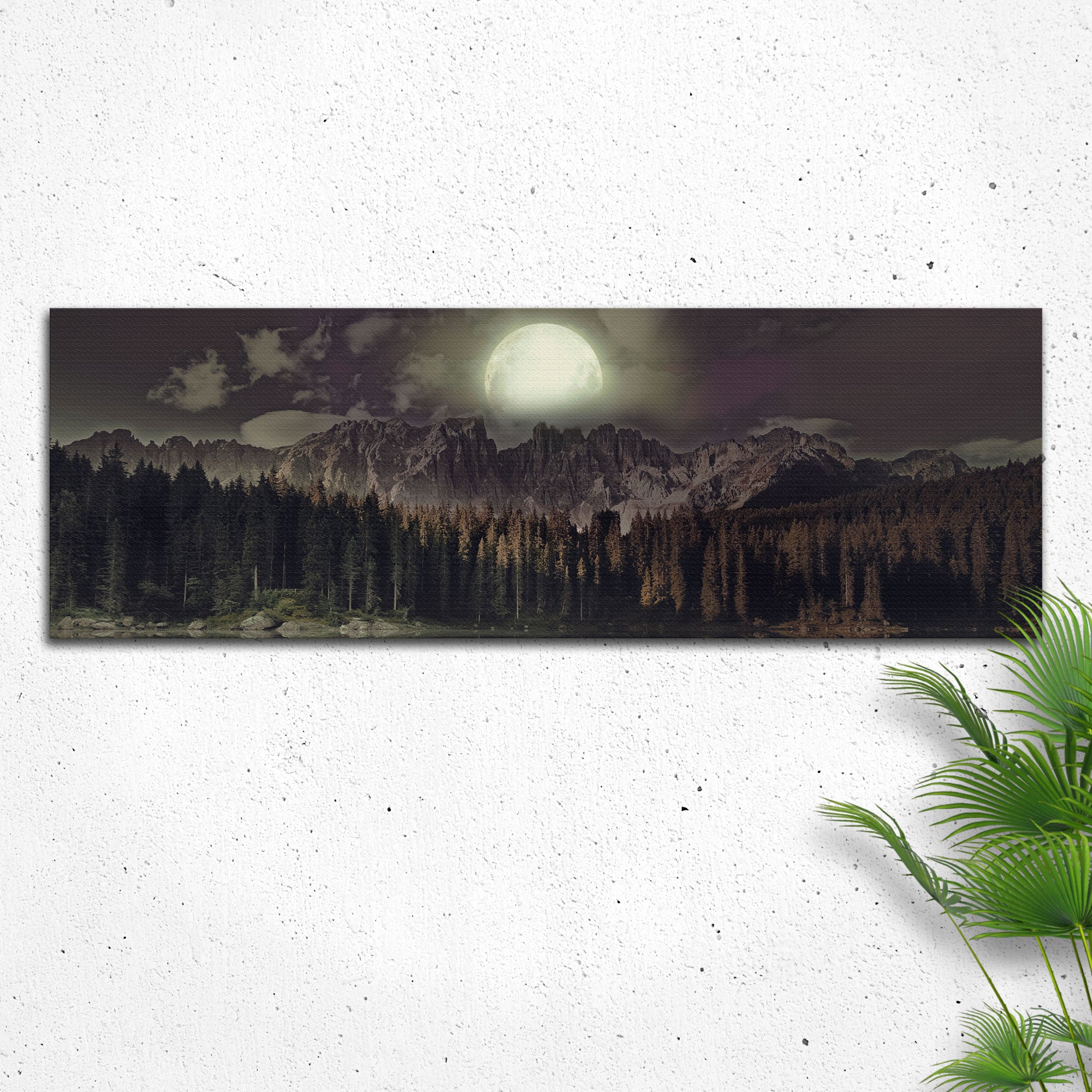 Full Moon Setting Canvas Wall Art on sale at MyriadMart