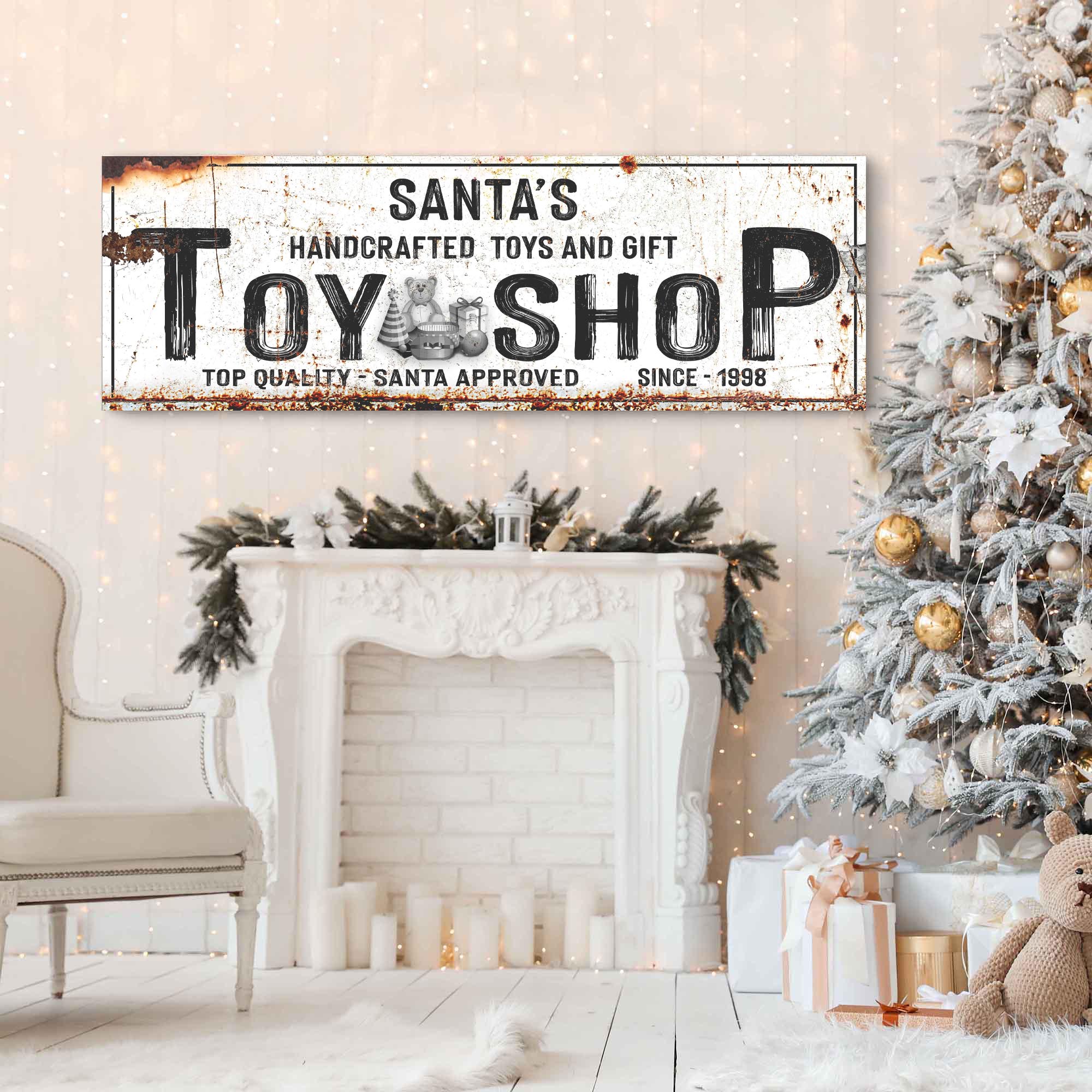Santa's Toy Shop Sign on sale at MyriadMart
