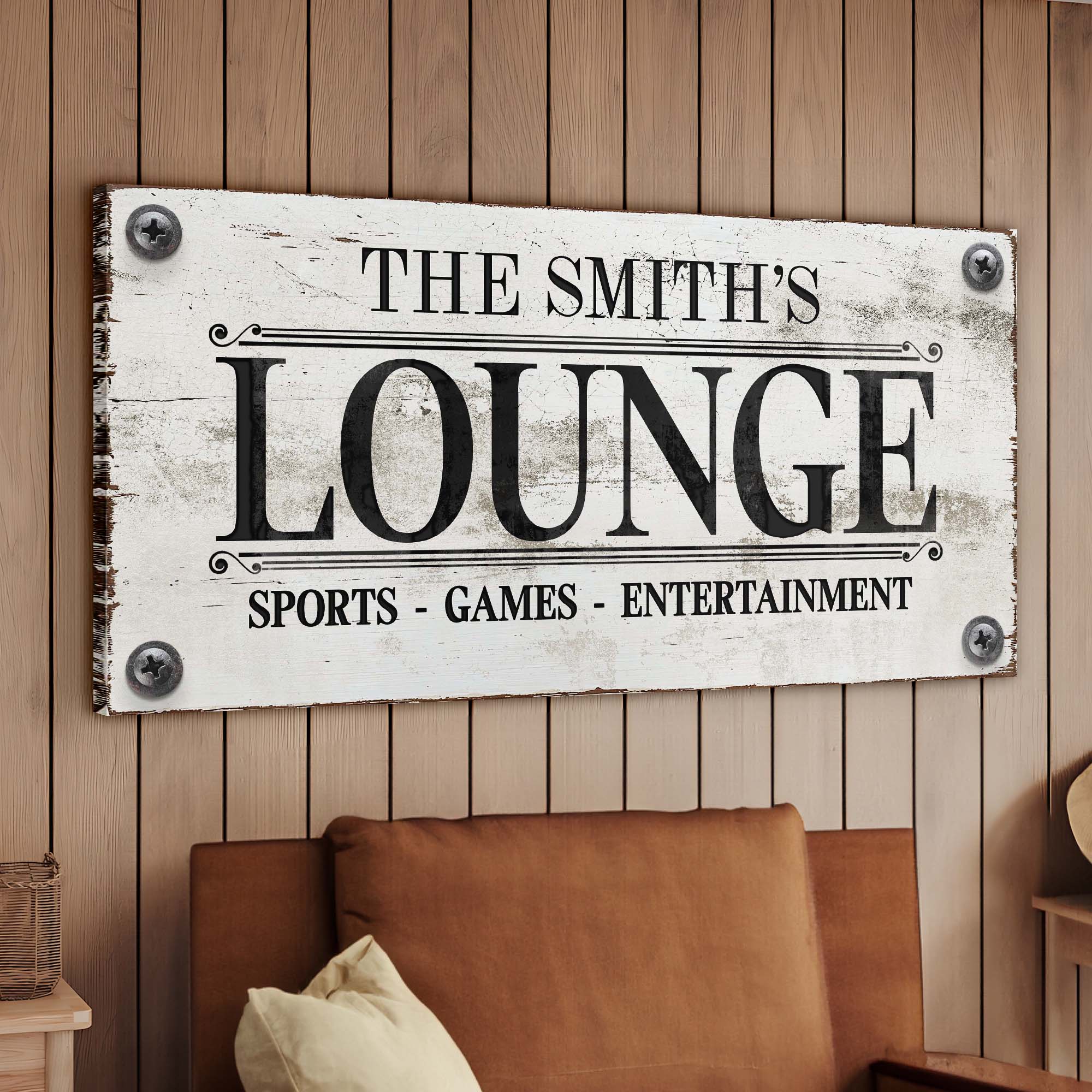 Family Sports Games Lounge Sign on sale at MyriadMart
