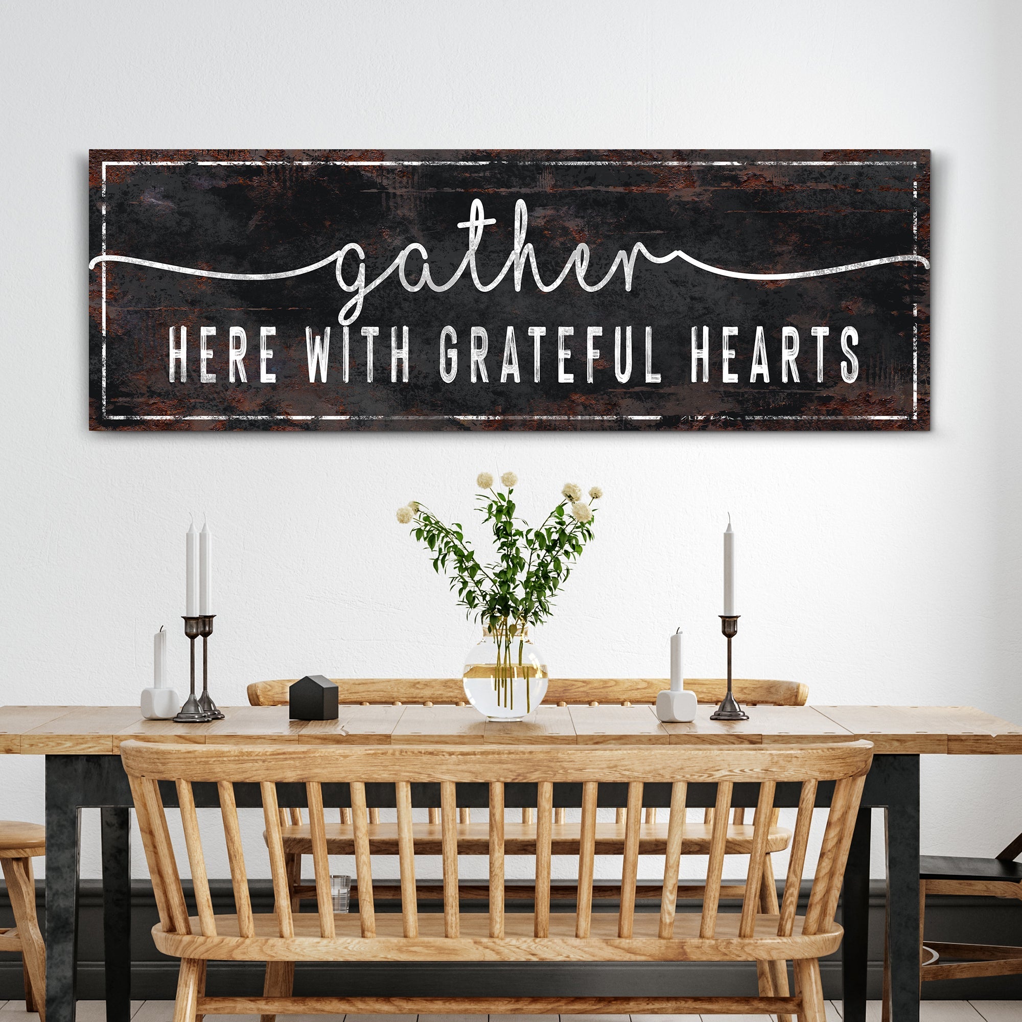 Gather Here With Grateful Hearts Sign III on sale at MyriadMart