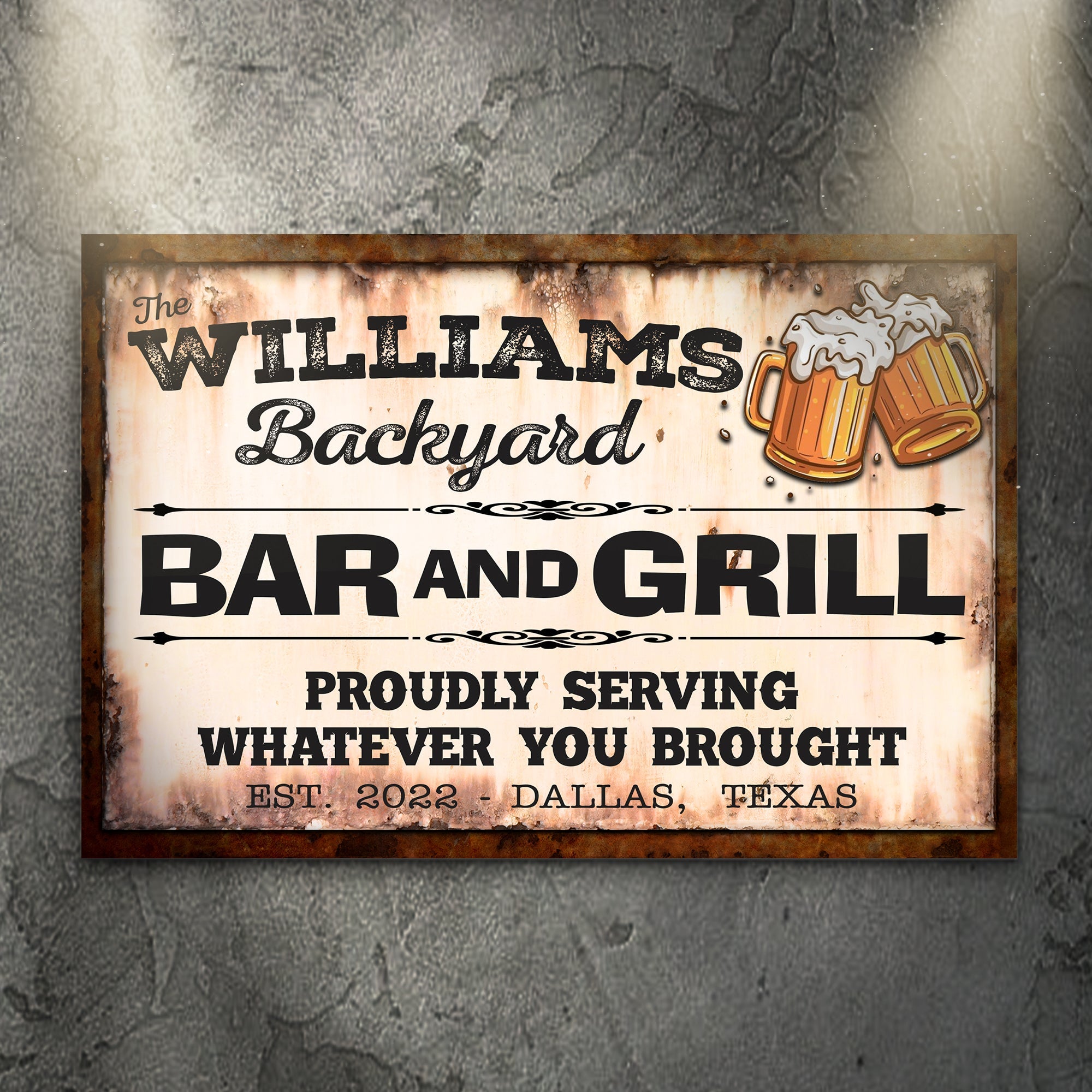 Backyard Bar & Grill Sign IX on sale at MyriadMart