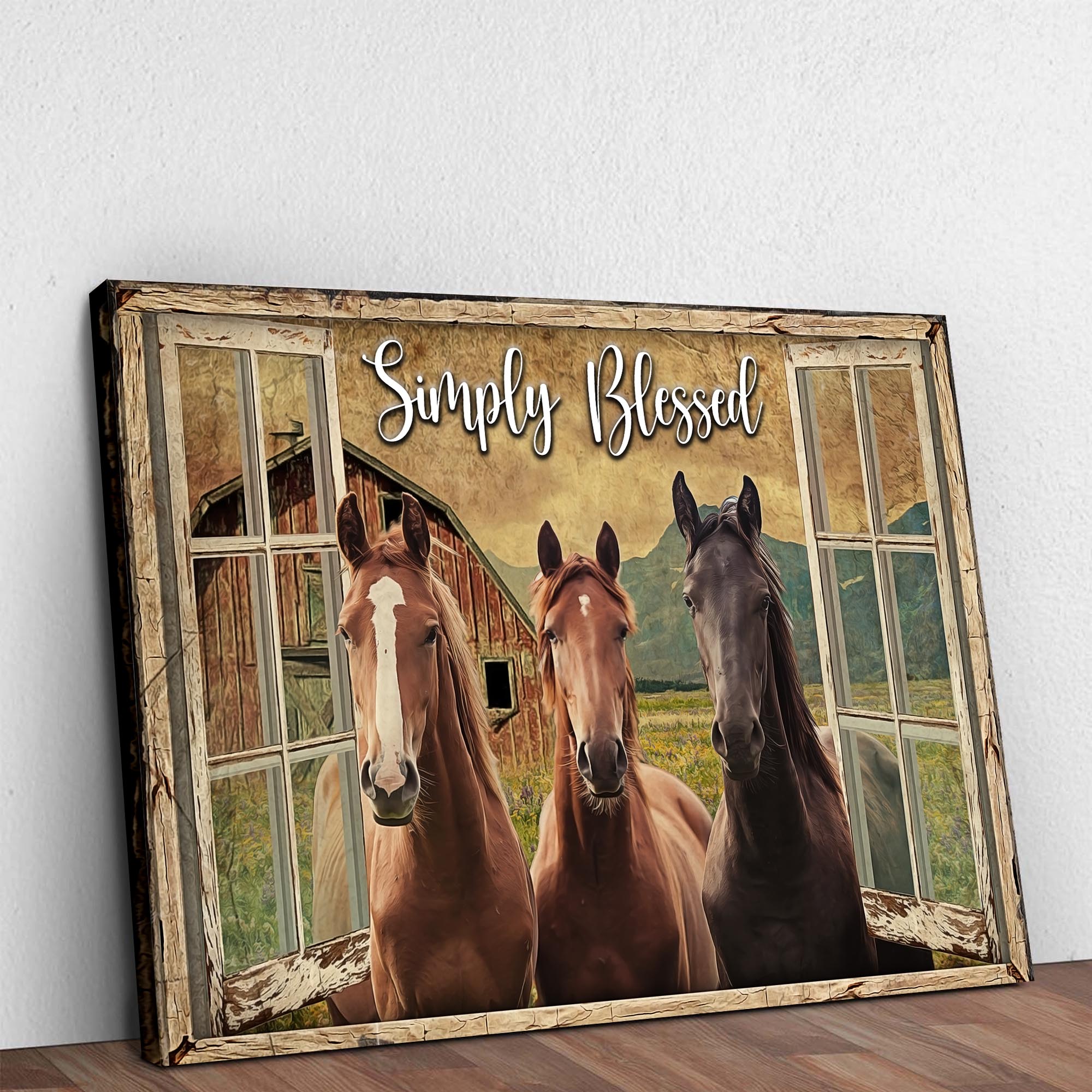 Simply Blessed Amazing Horse Farm Sign on sale at MyriadMart