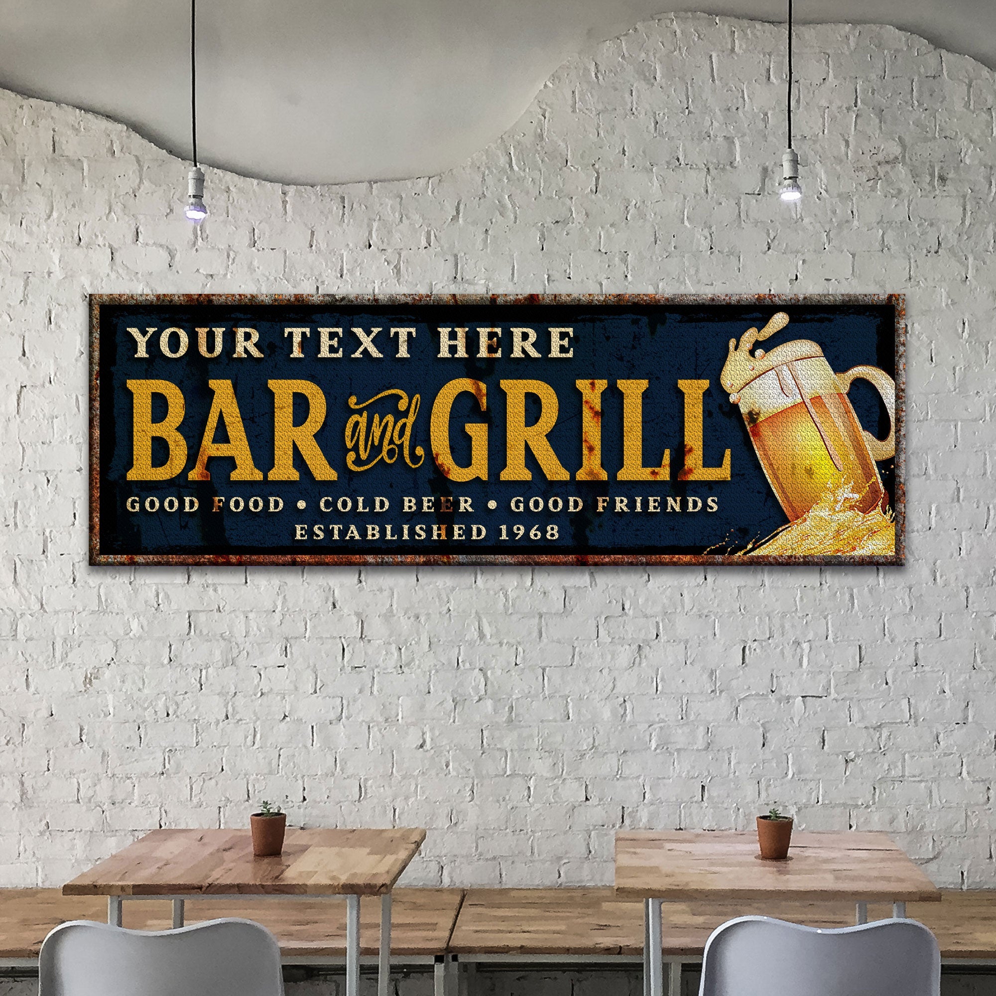 Bar And Grill Sign VI on sale at MyriadMart