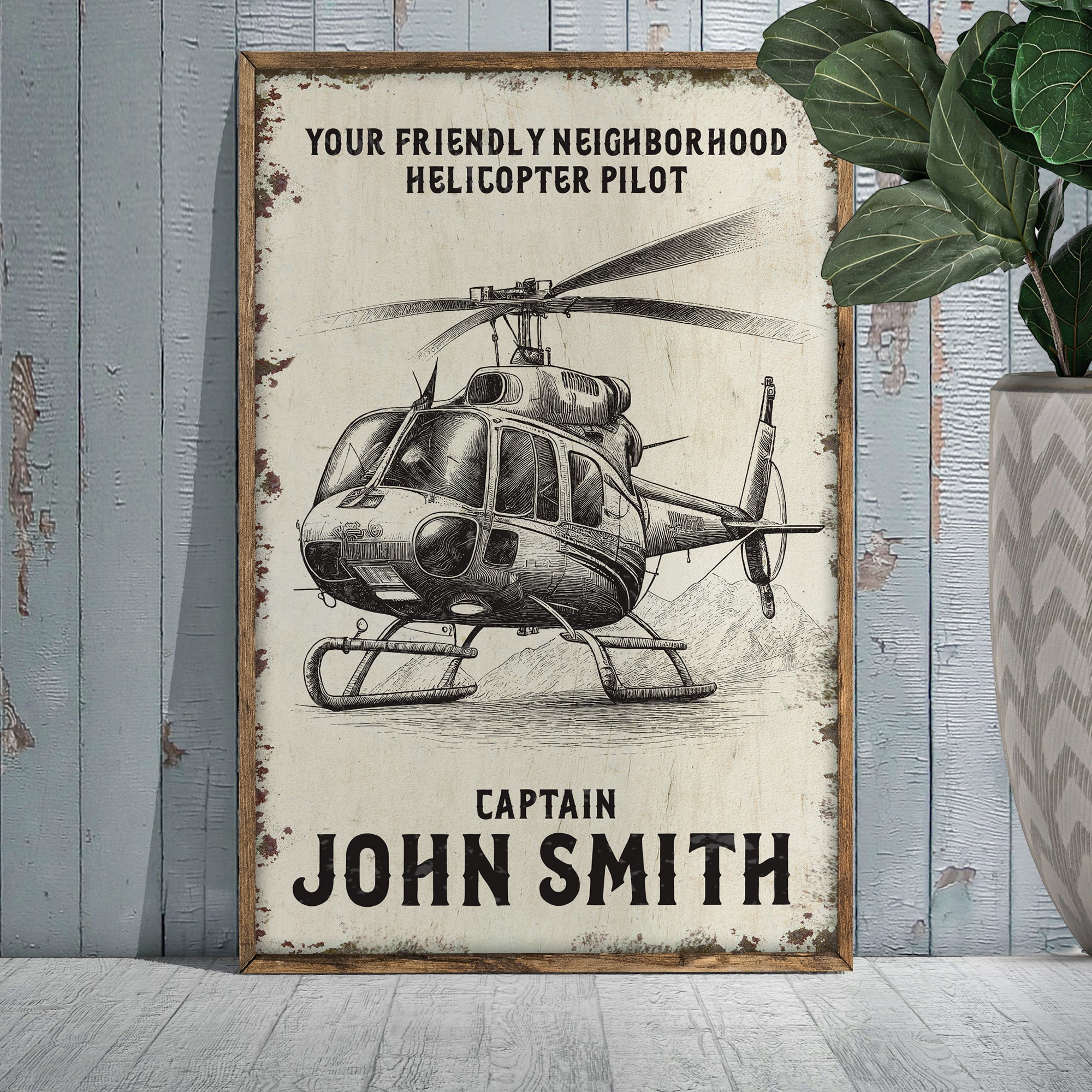 Helicopter Pilot Name Sign on sale at MyriadMart