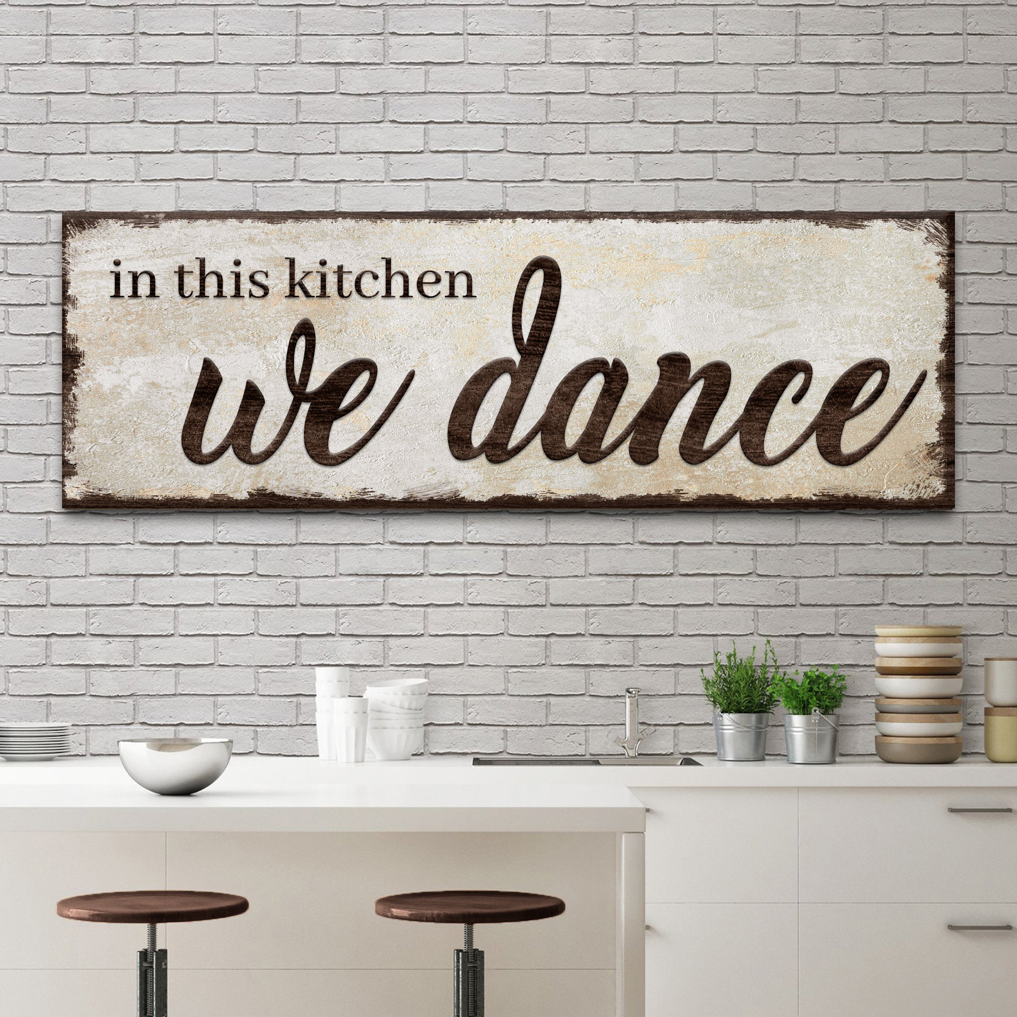 In This Kitchen We Dance Sign on sale at MyriadMart