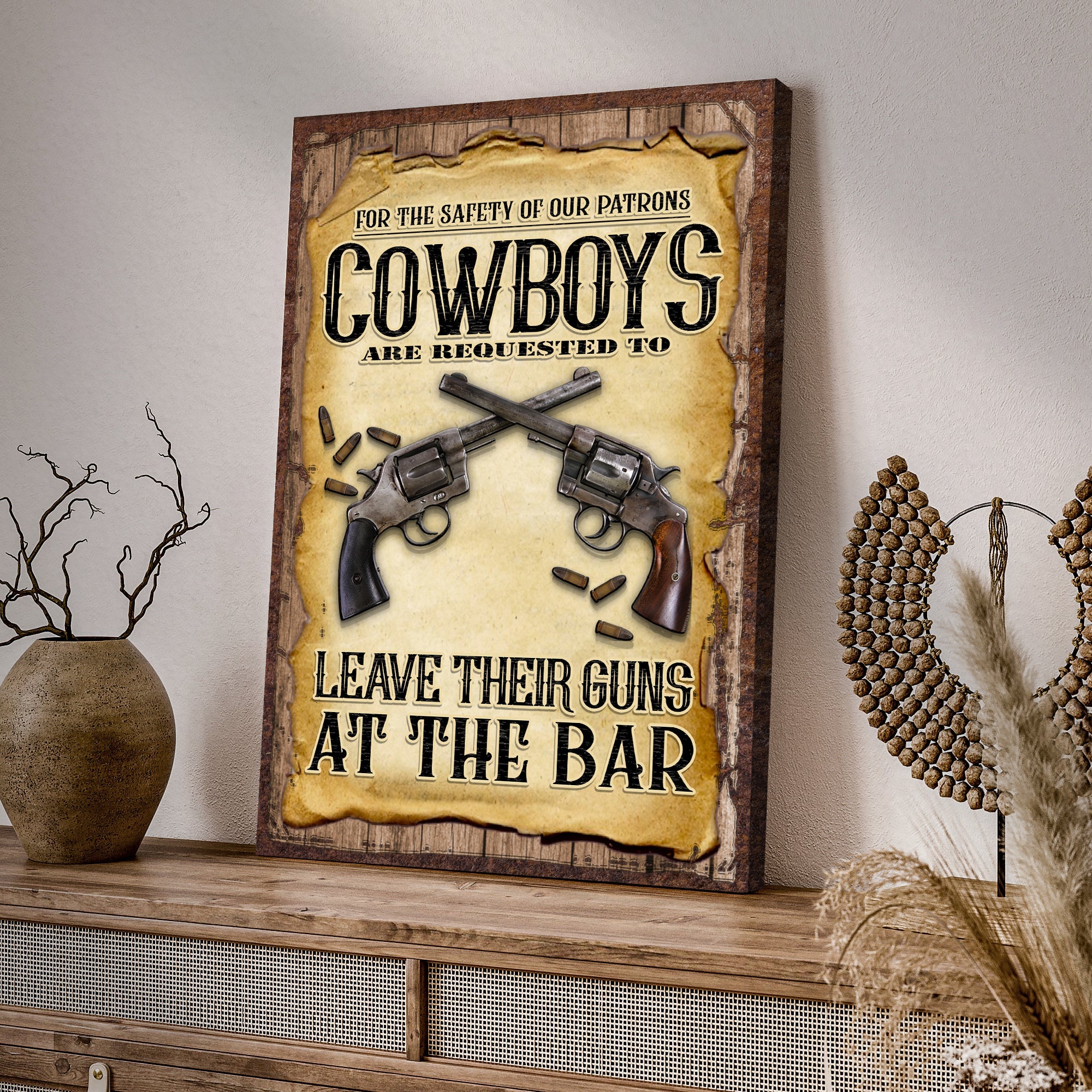 Cowboy Safety Sign on sale at MyriadMart