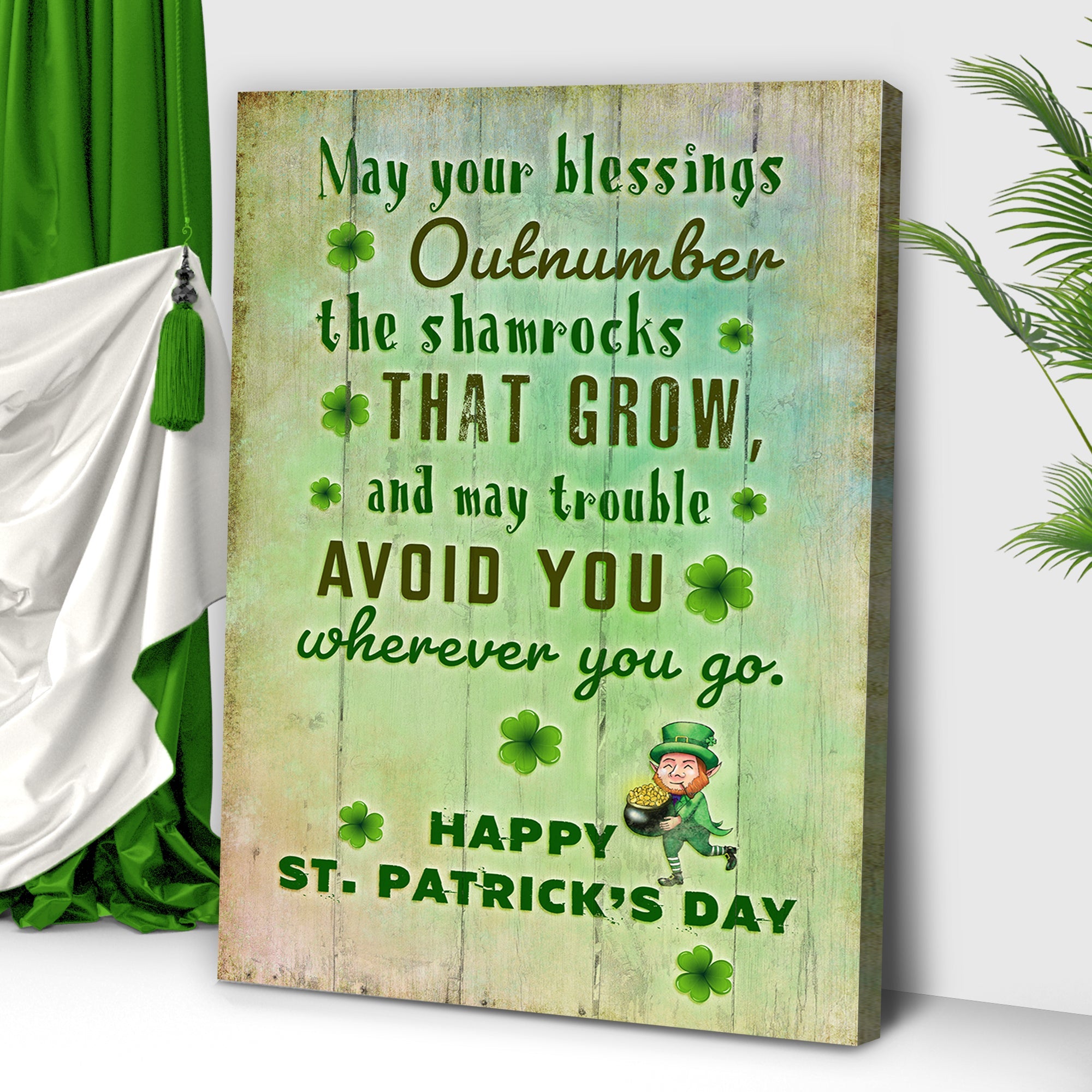 St. Patrick's Day Blessings Sign on sale at MyriadMart