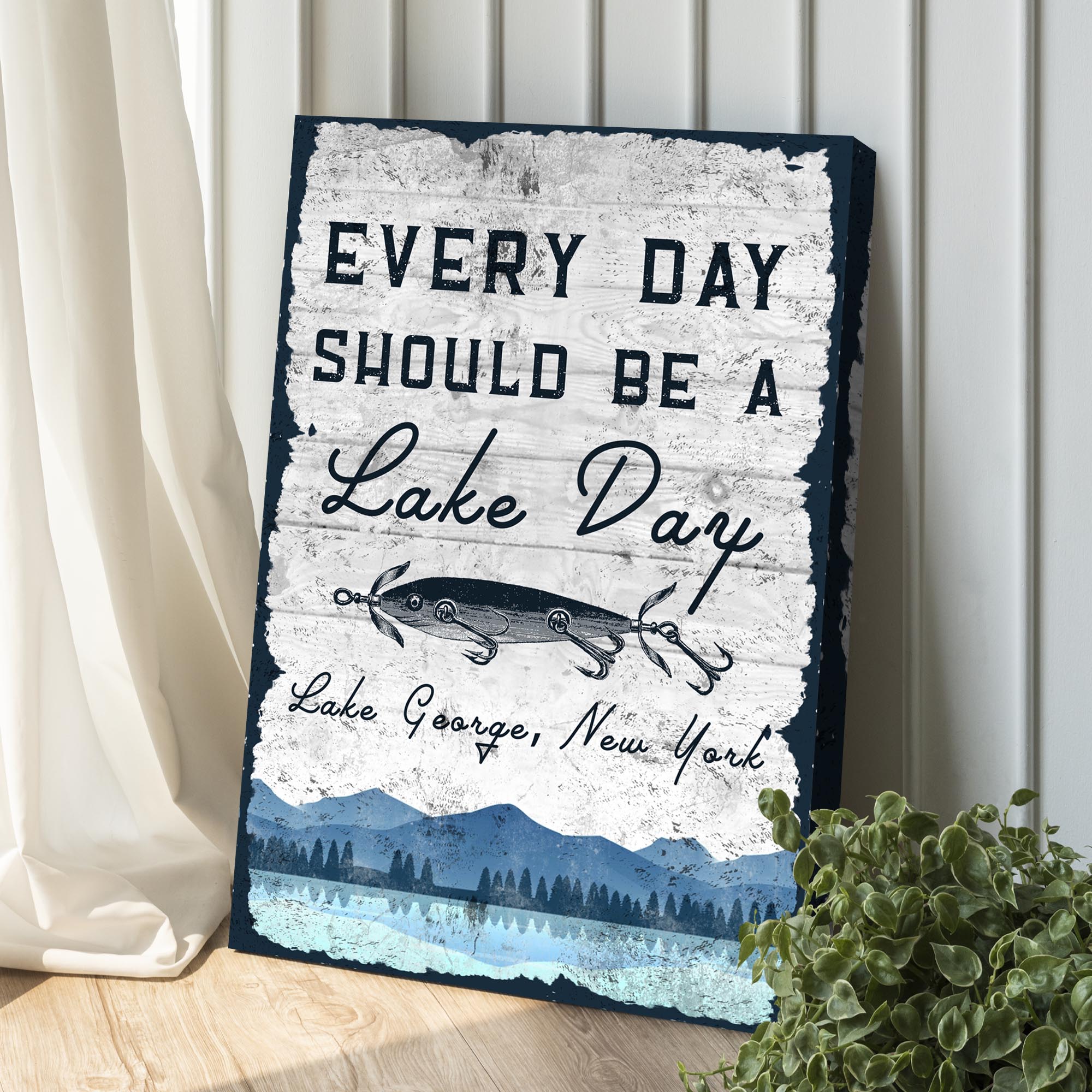 Every Day Should Be A Lake Day Sign on sale at MyriadMart