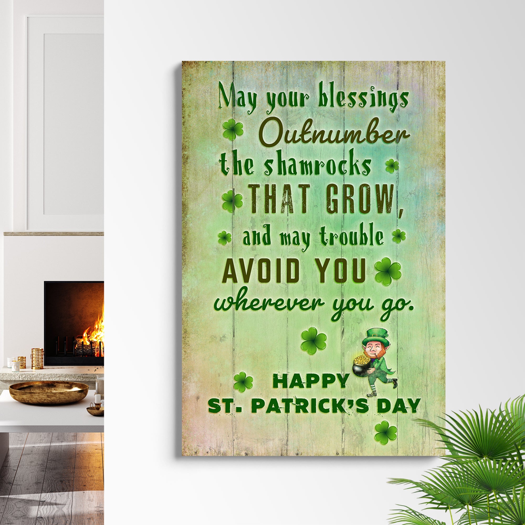 St. Patrick's Day Blessings Sign on sale at MyriadMart