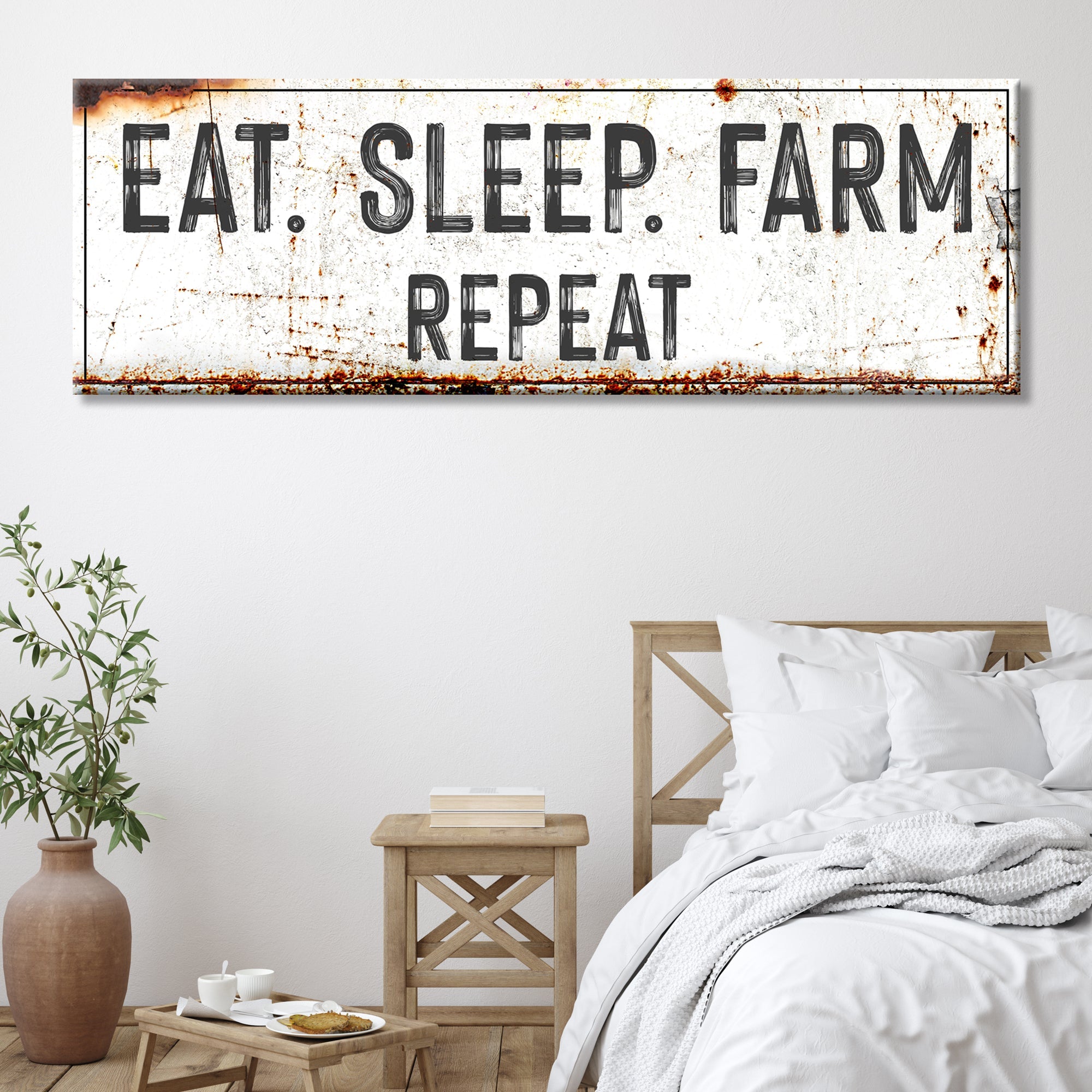 Eat Sleep Farm Repeat Sign on sale at MyriadMart