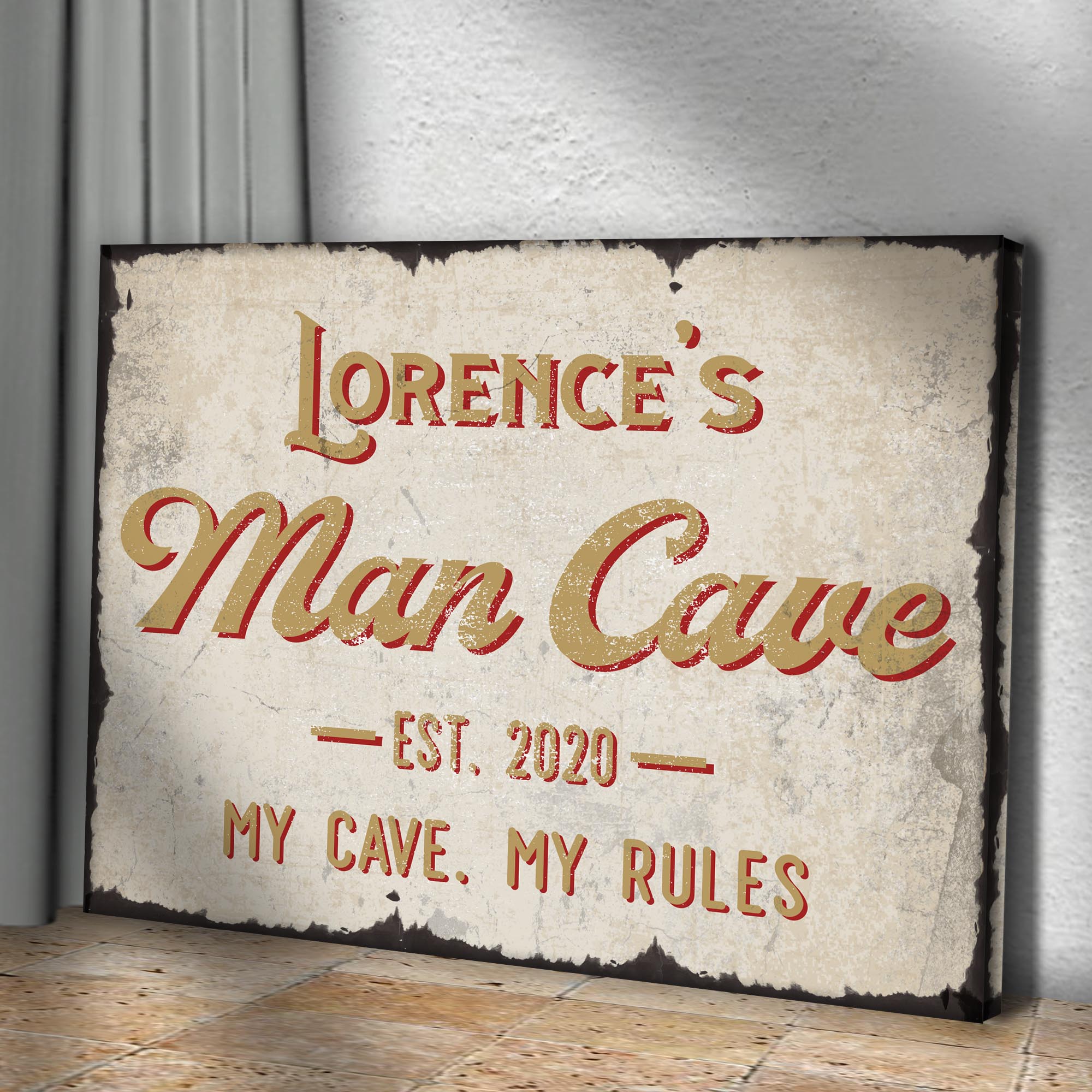 My Cave My Rules Man Cave Sign on sale at MyriadMart