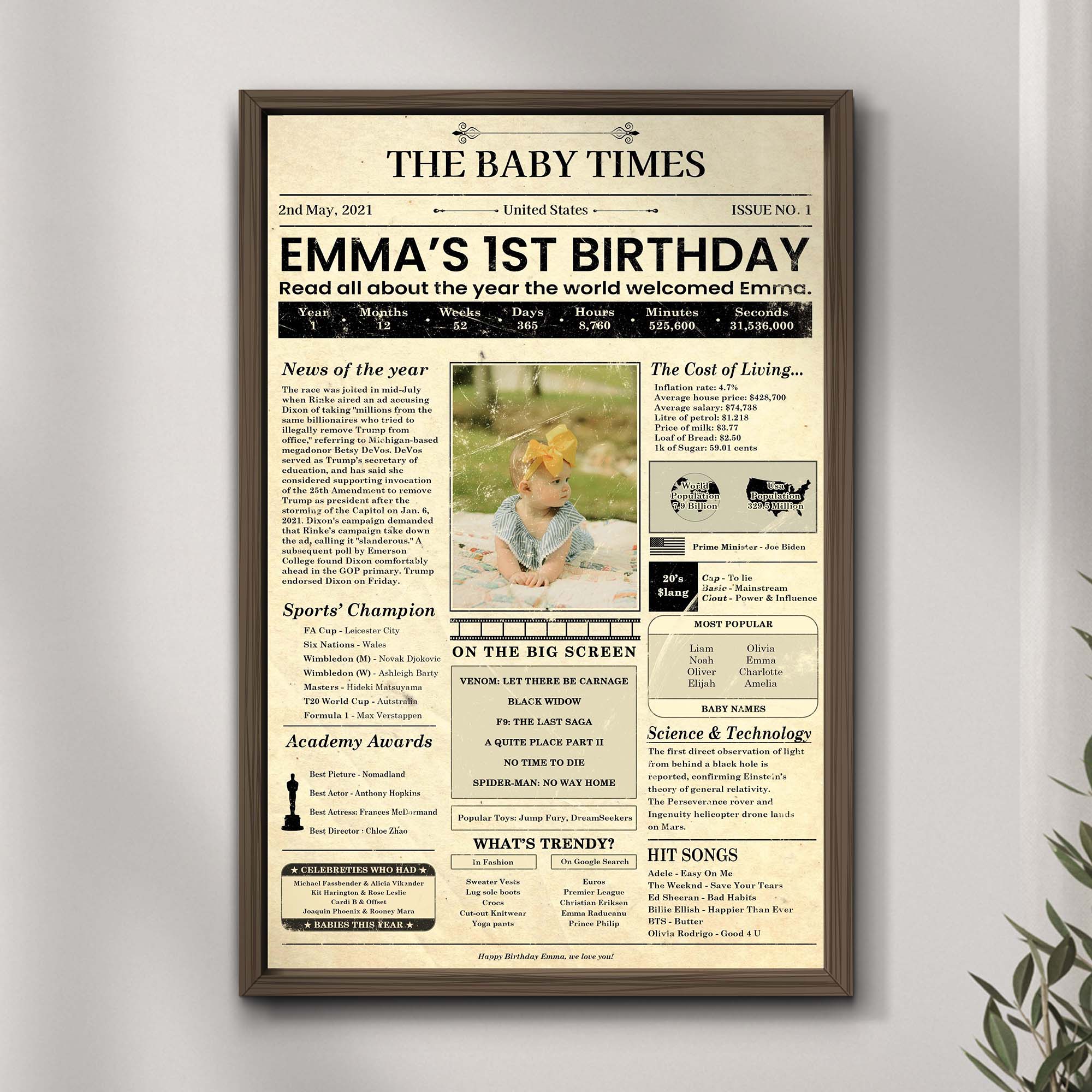 The Baby Times Sign on sale at MyriadMart