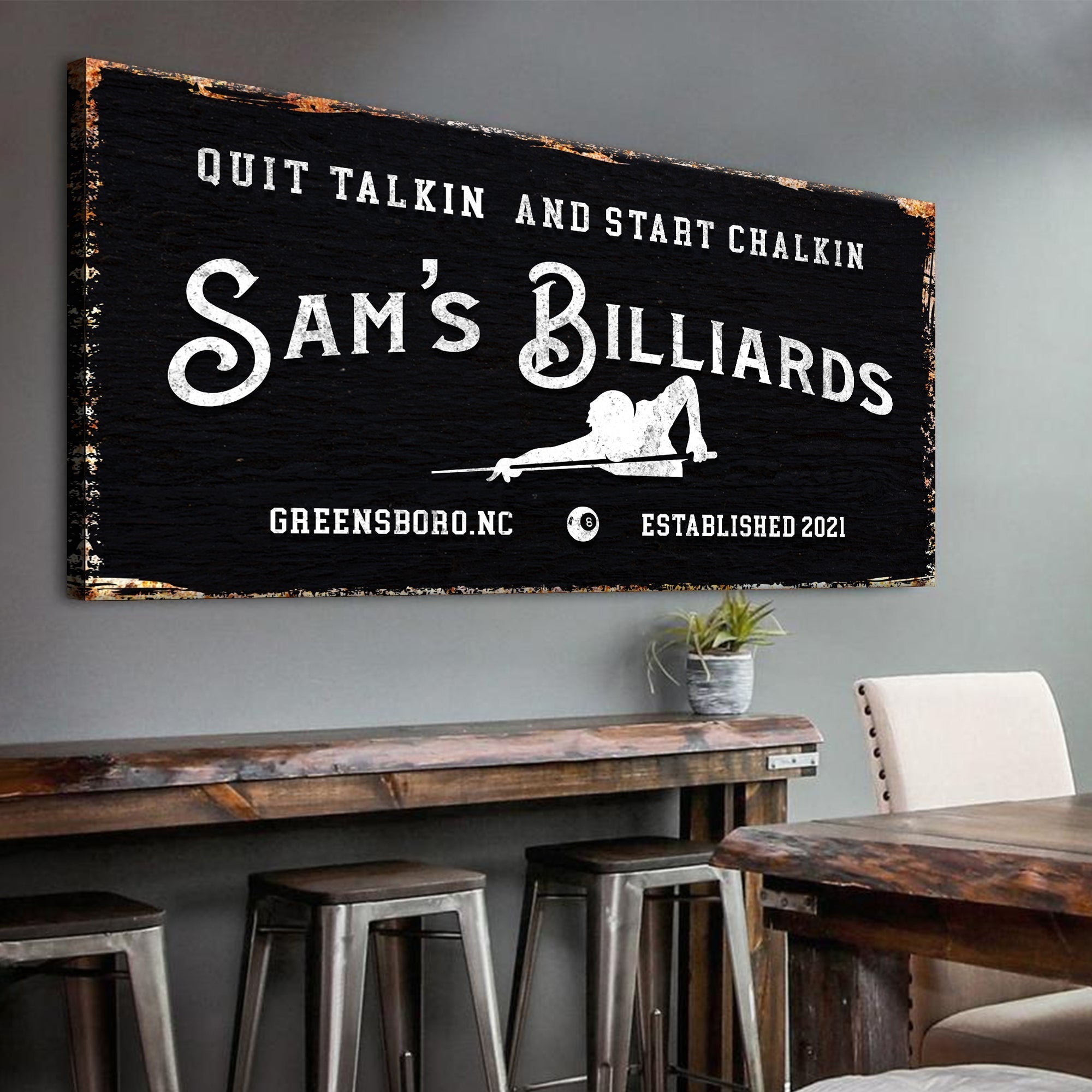 Billiards Room Sign on sale at MyriadMart
