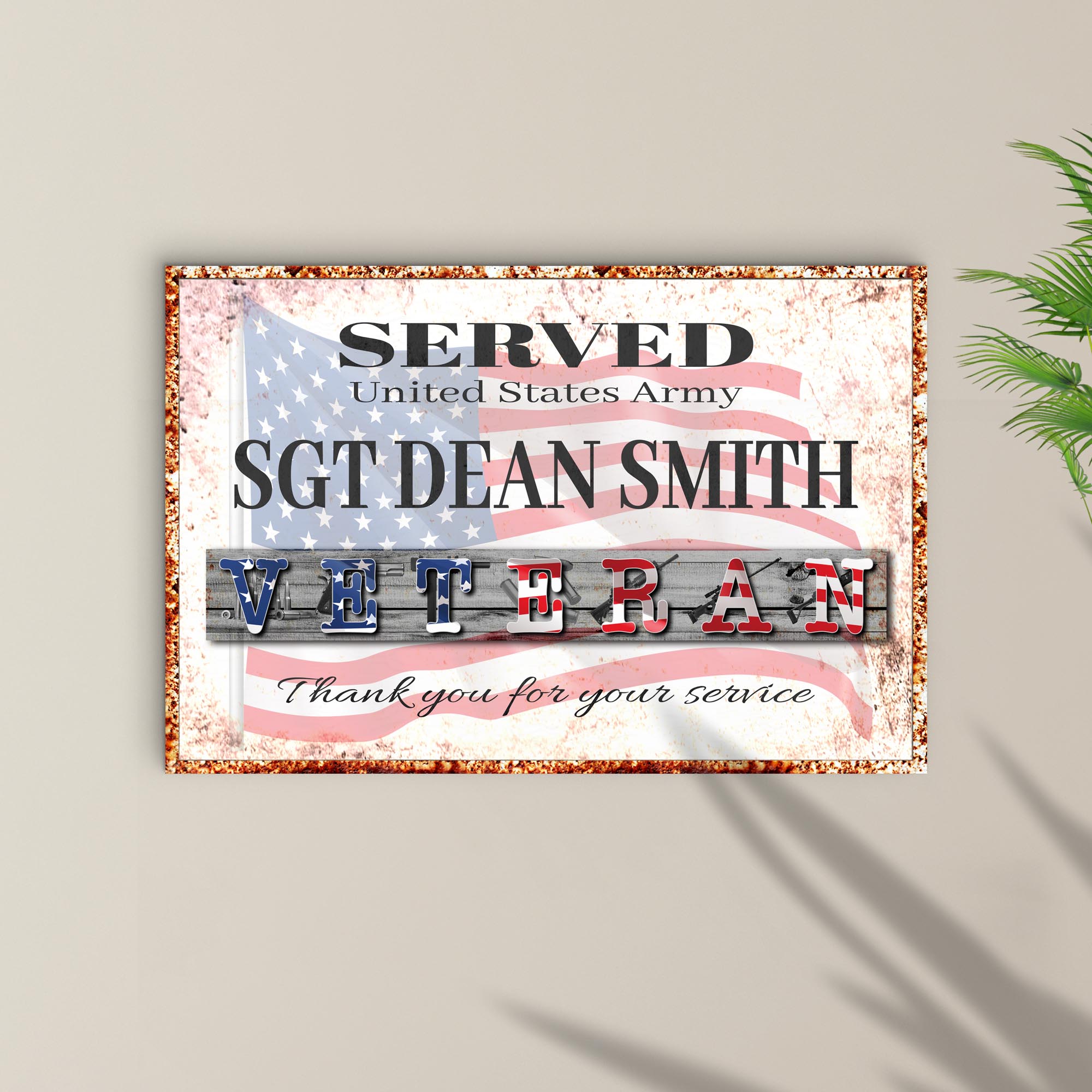 Thank You For Your Service Veterans Sign on sale at MyriadMart