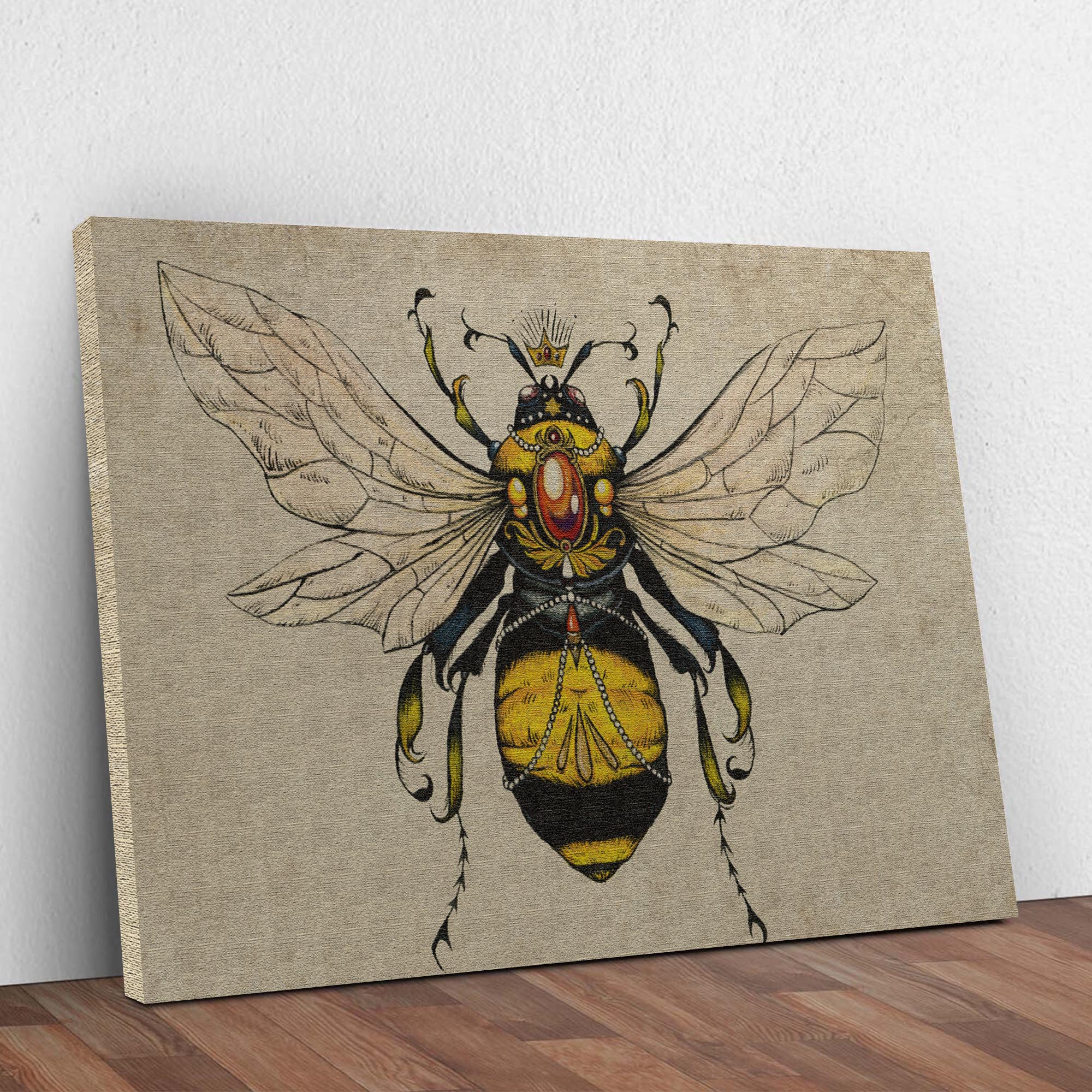 Vintage Queen Bee Canvas Wall Art on sale at MyriadMart