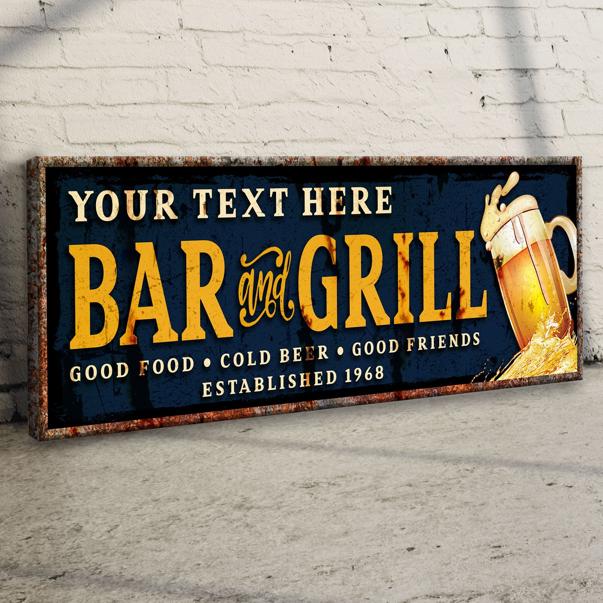 Bar And Grill Sign VI on sale at MyriadMart