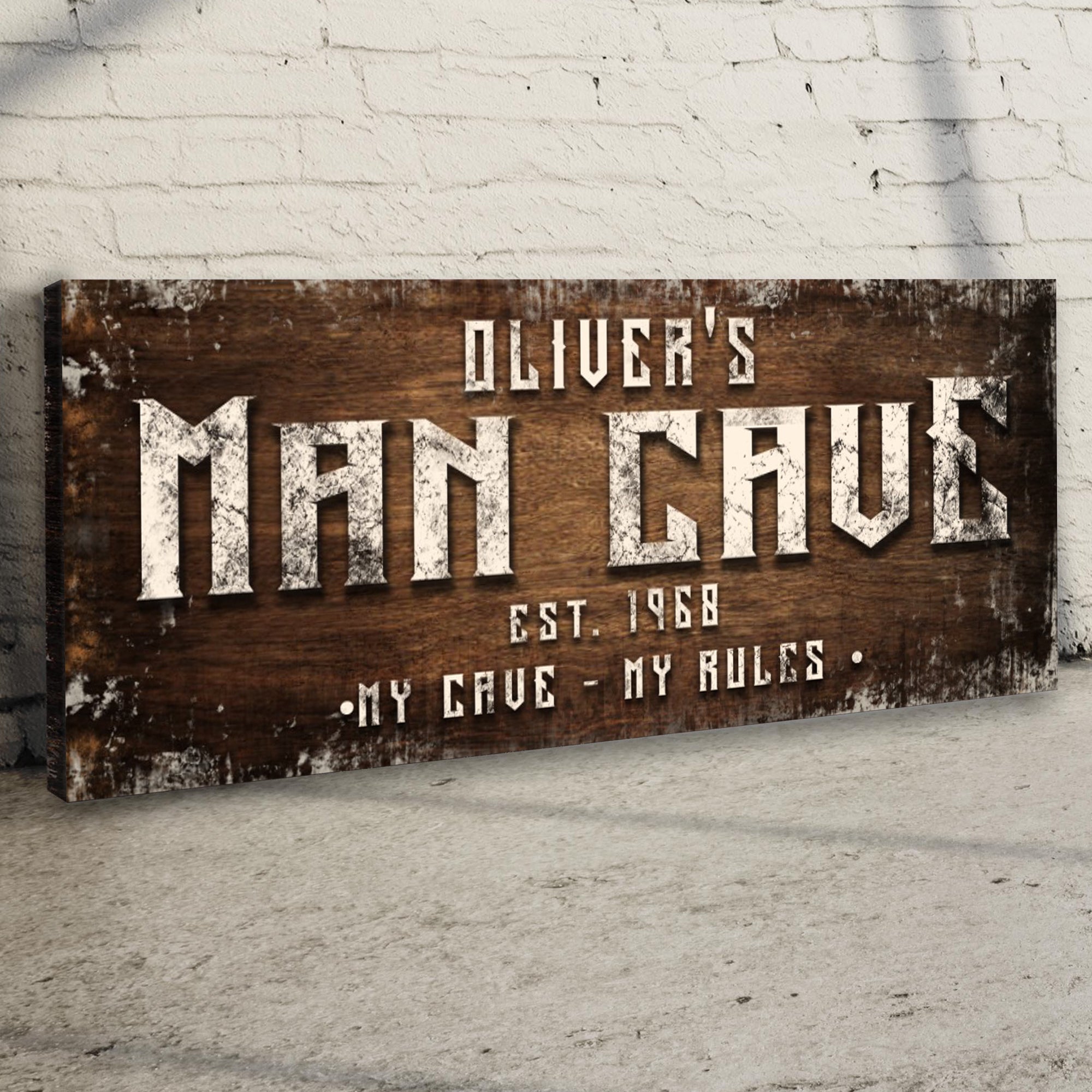 Man Cave My Cave My Rules Sign on sale at MyriadMart