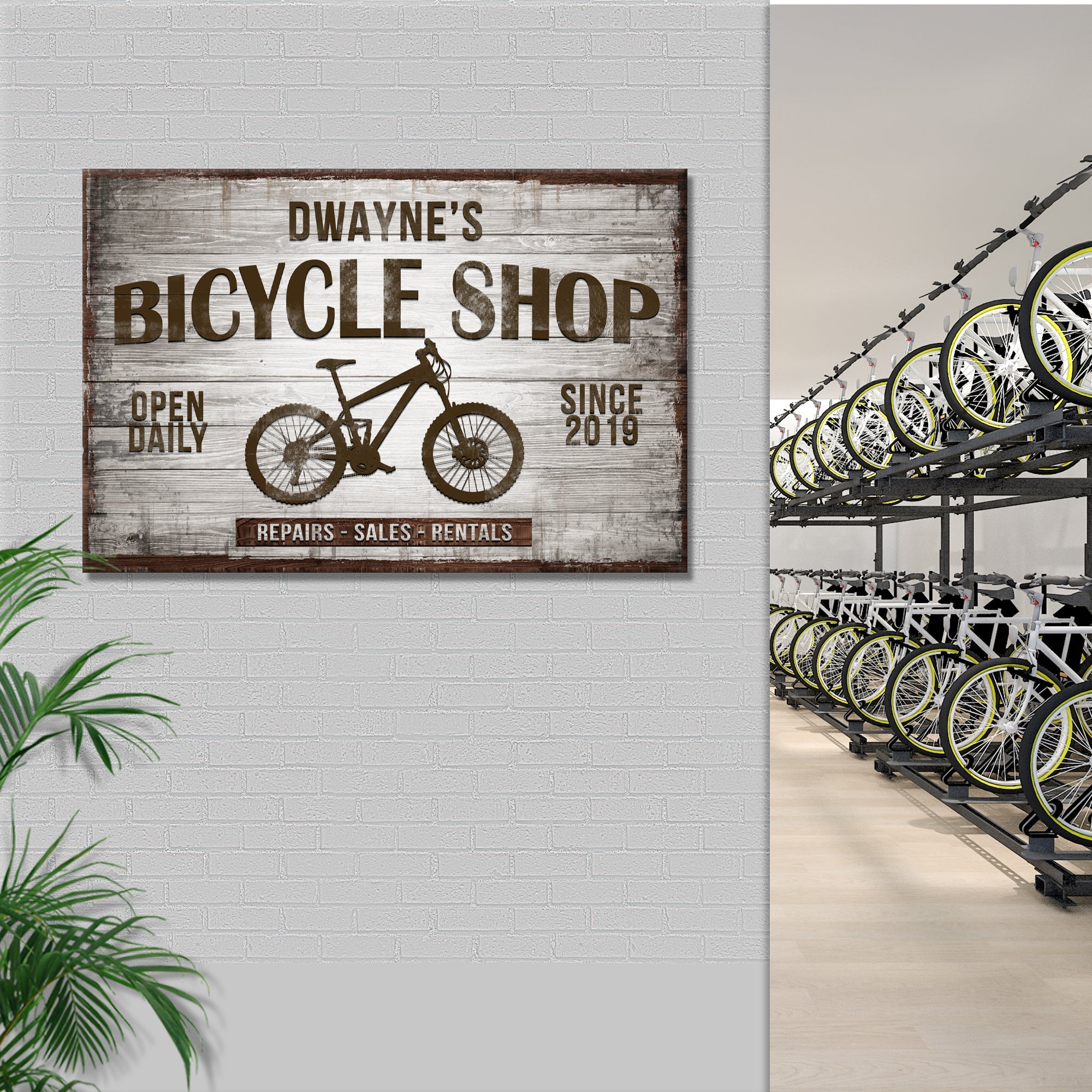 Bike Shop Sign III on sale at MyriadMart