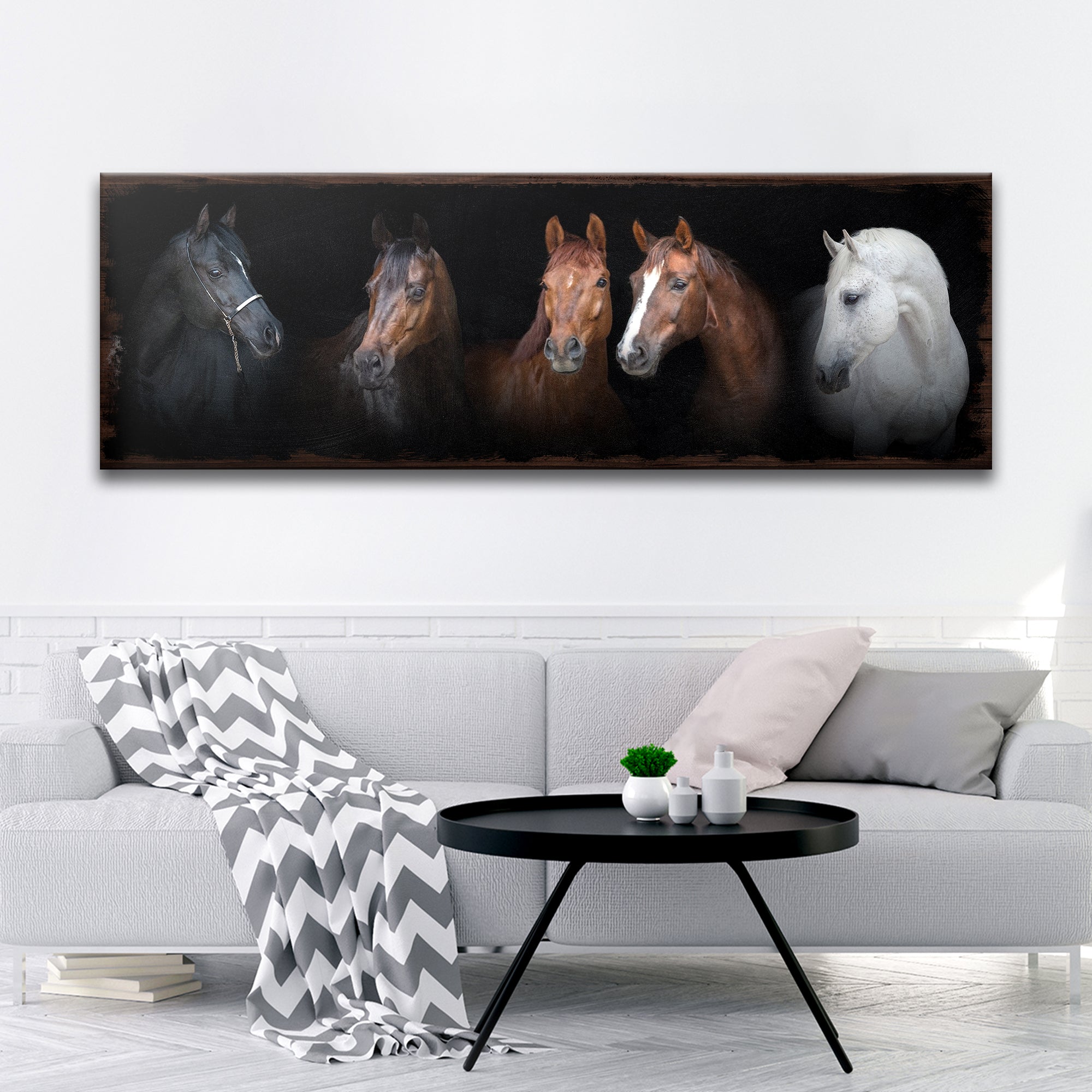 A Family Of Horses Canvas Wall Art on sale at MyriadMart