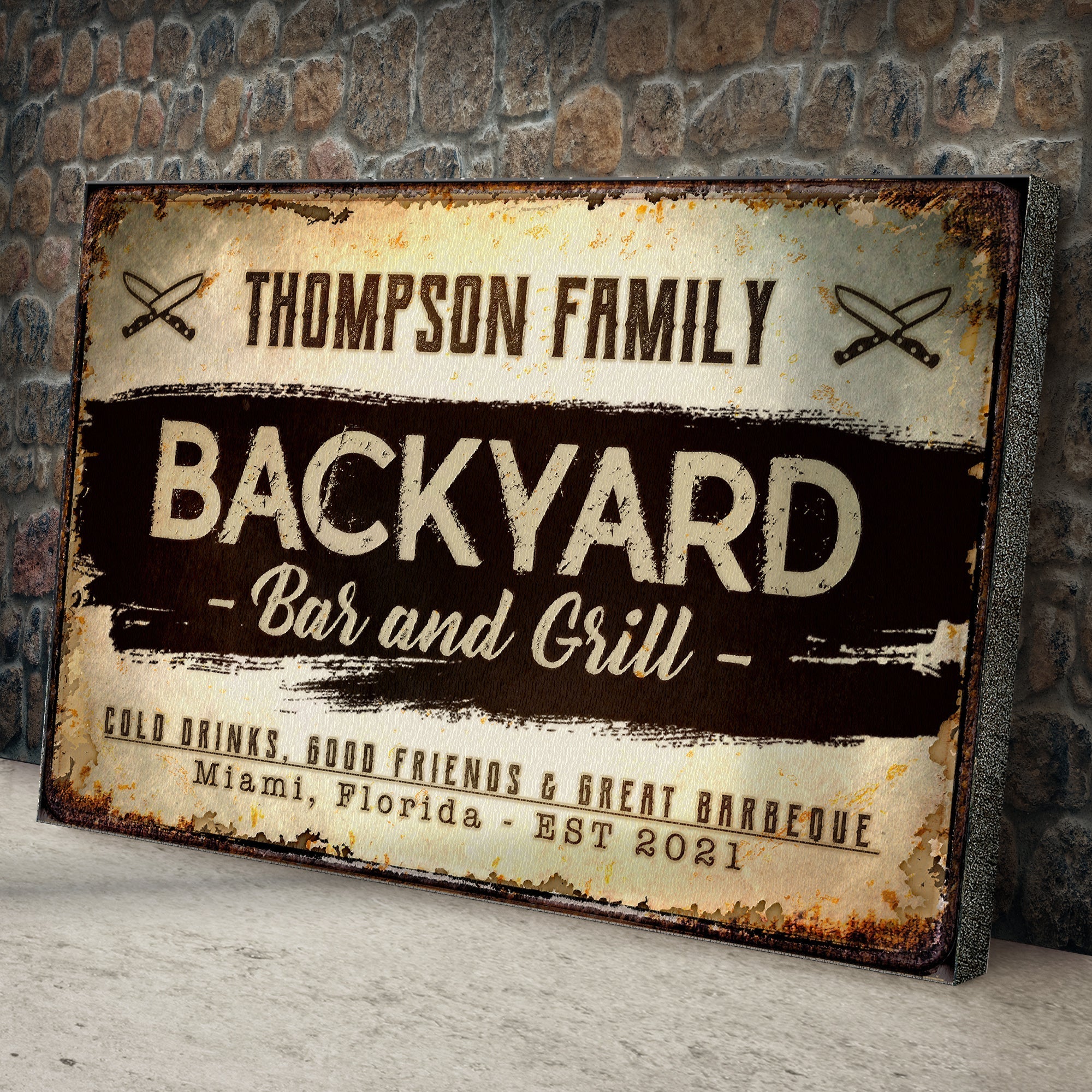 Backyard Bar And Grill Sign VIII on sale at MyriadMart