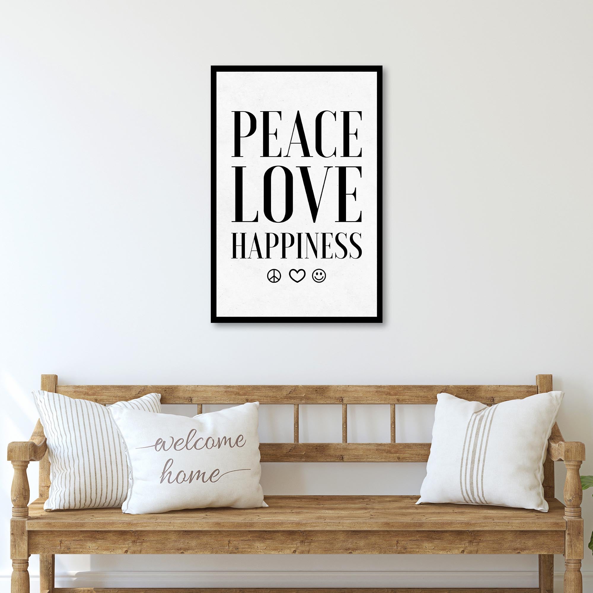 Peace Love Happiness Sign II on sale at MyriadMart