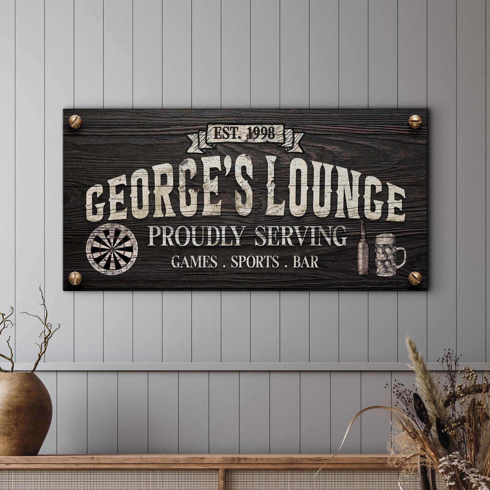 Proudly Serving Lounge Sign on sale at MyriadMart