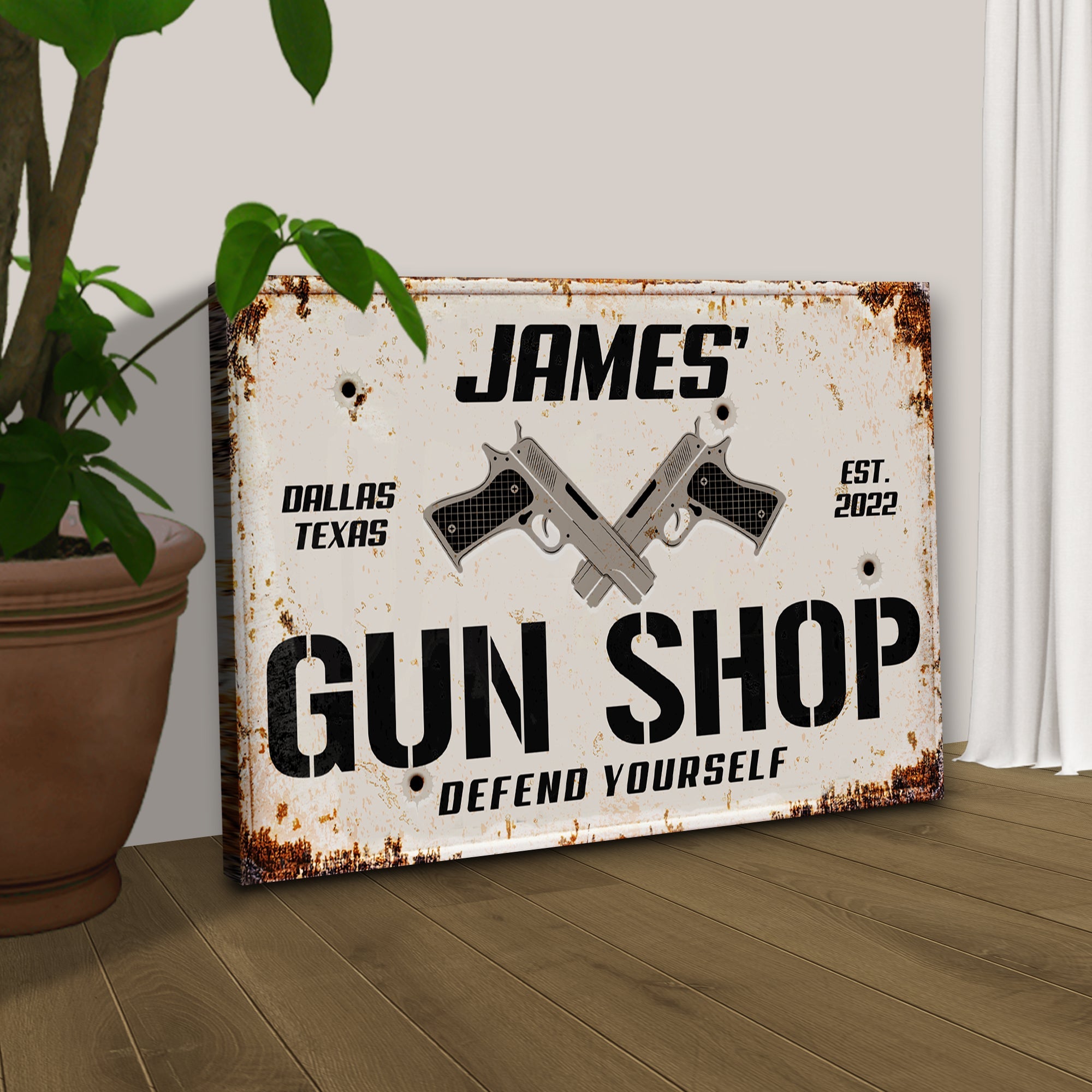 Gun Shop Sign III on sale at MyriadMart