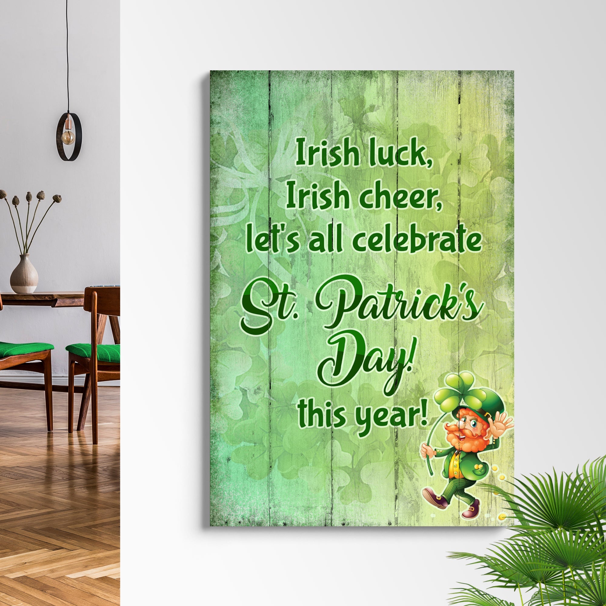 Irish Luck, Irish Cheer, Let's All Celebrate St. Patrick's Day This Year Sign on sale at MyriadMart