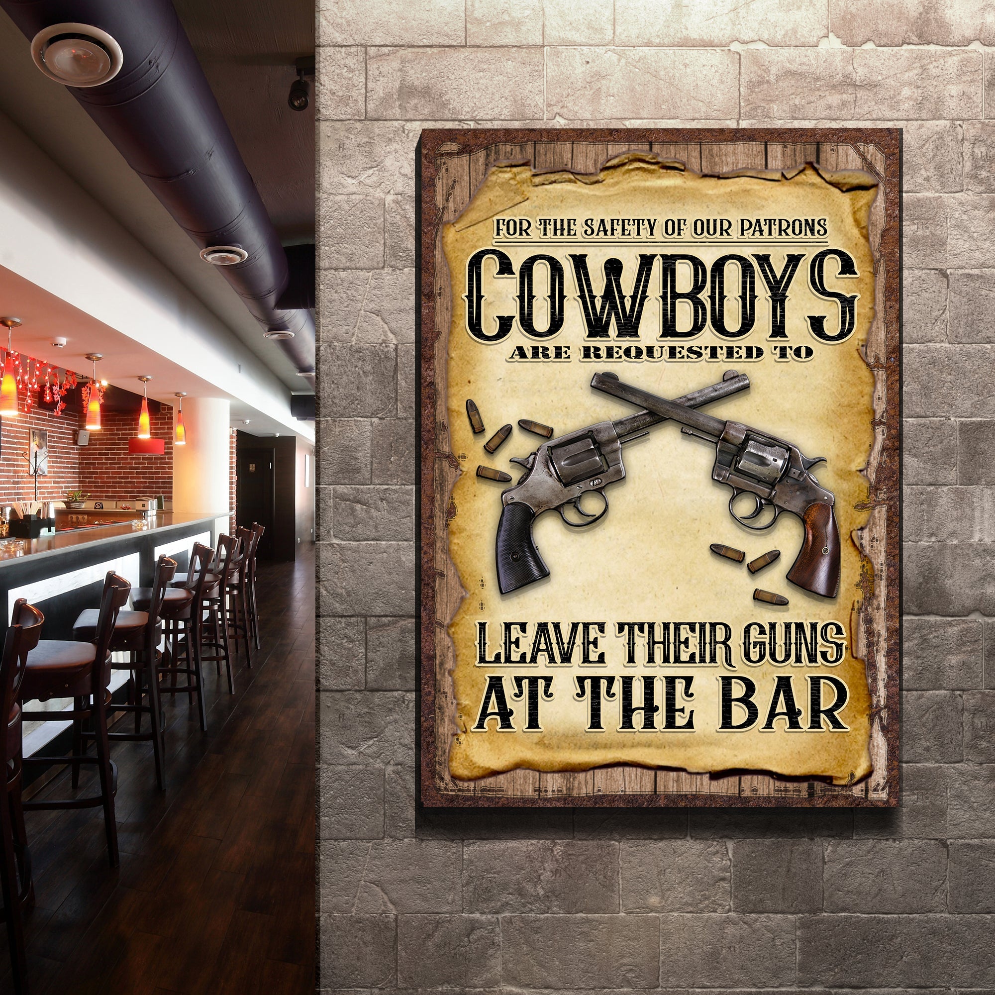 Cowboy Safety Sign on sale at MyriadMart