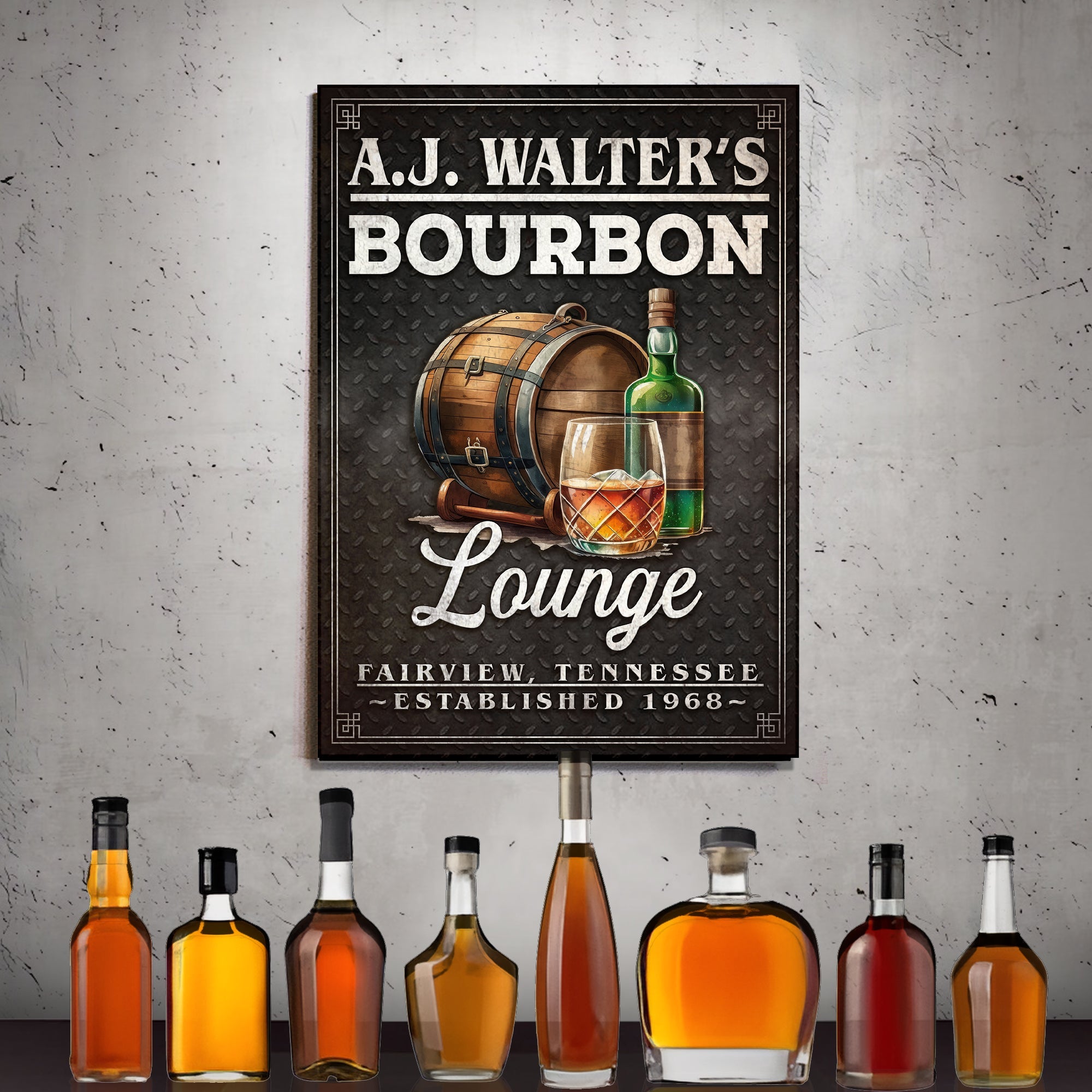 Bourbon Lounge Sign on sale at MyriadMart