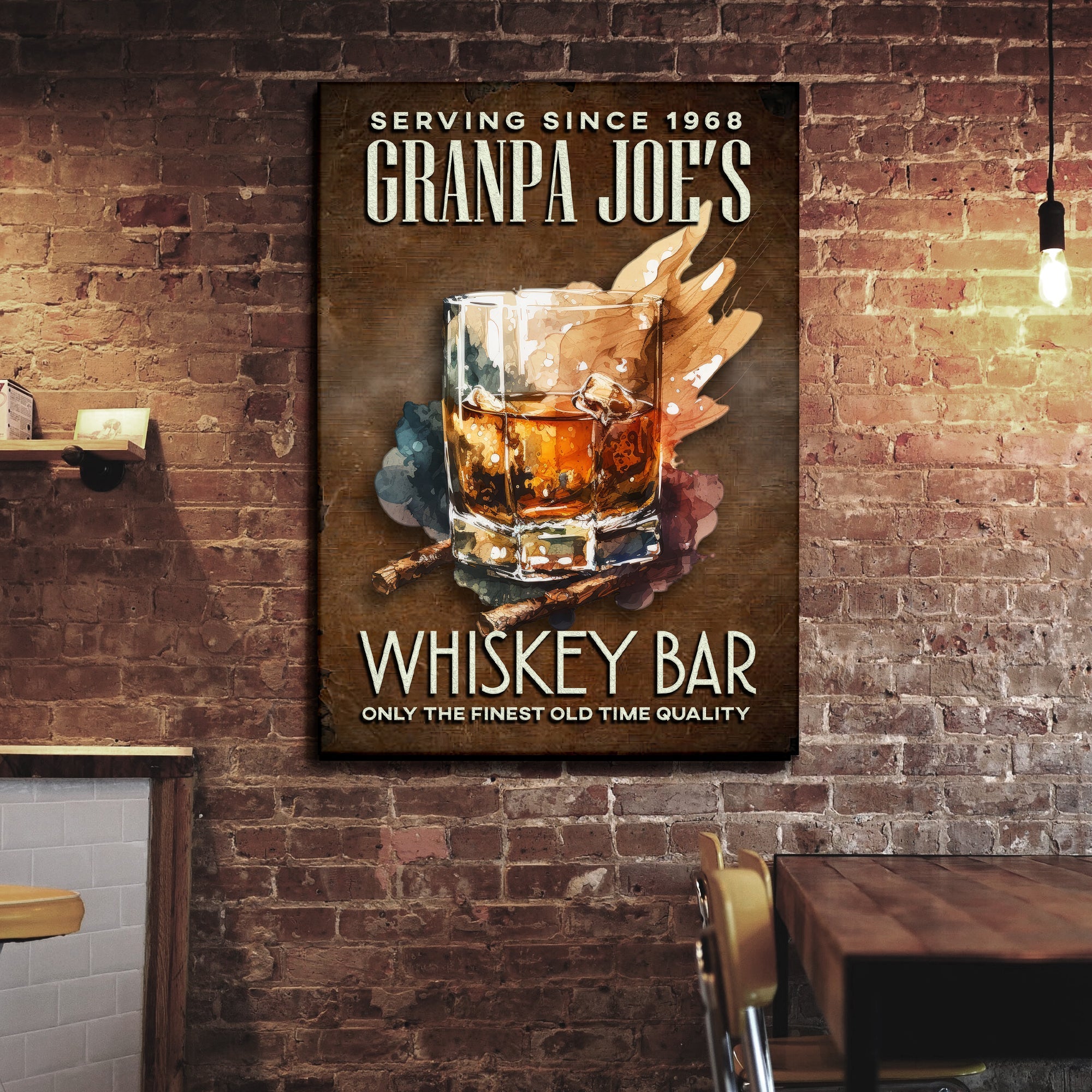Only The Finest Whiskey Bar Sign on sale at MyriadMart