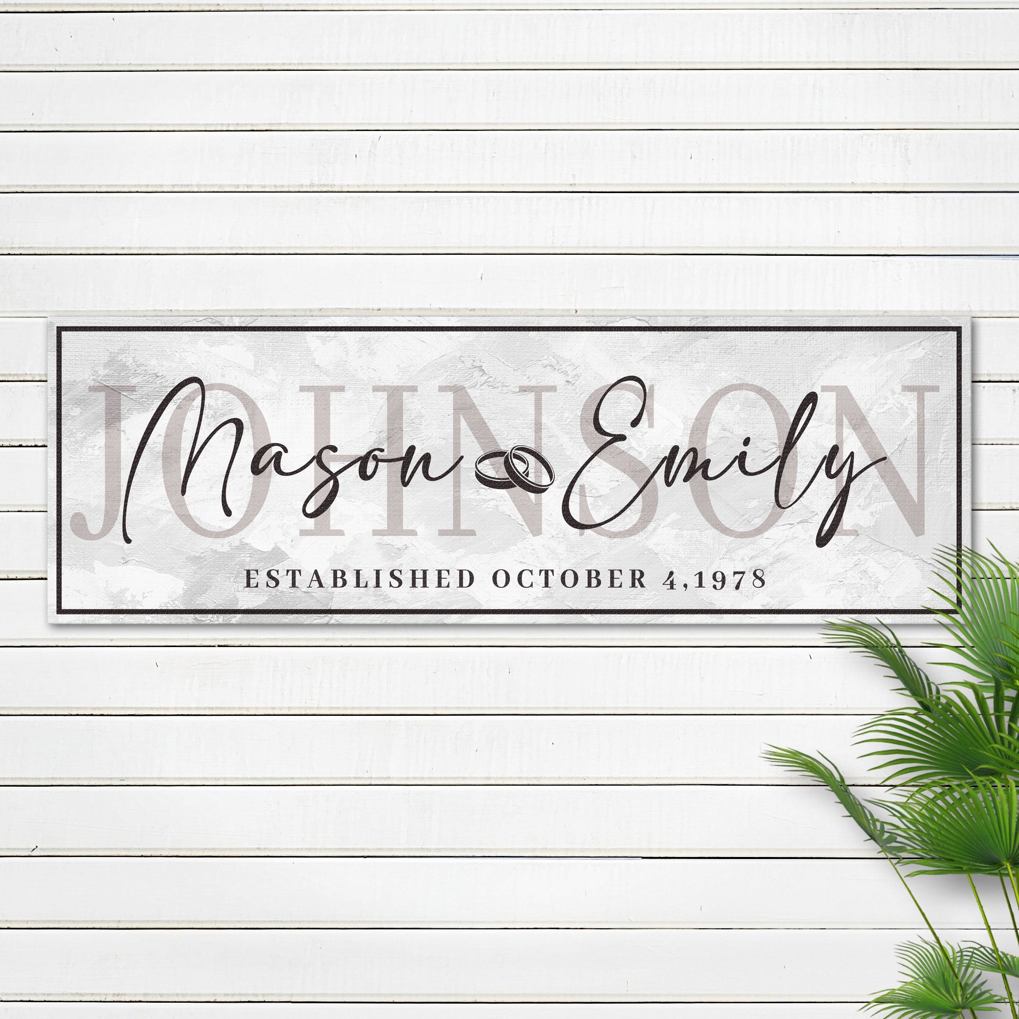 Last Name Wedding Gift Sign on sale at MyriadMart