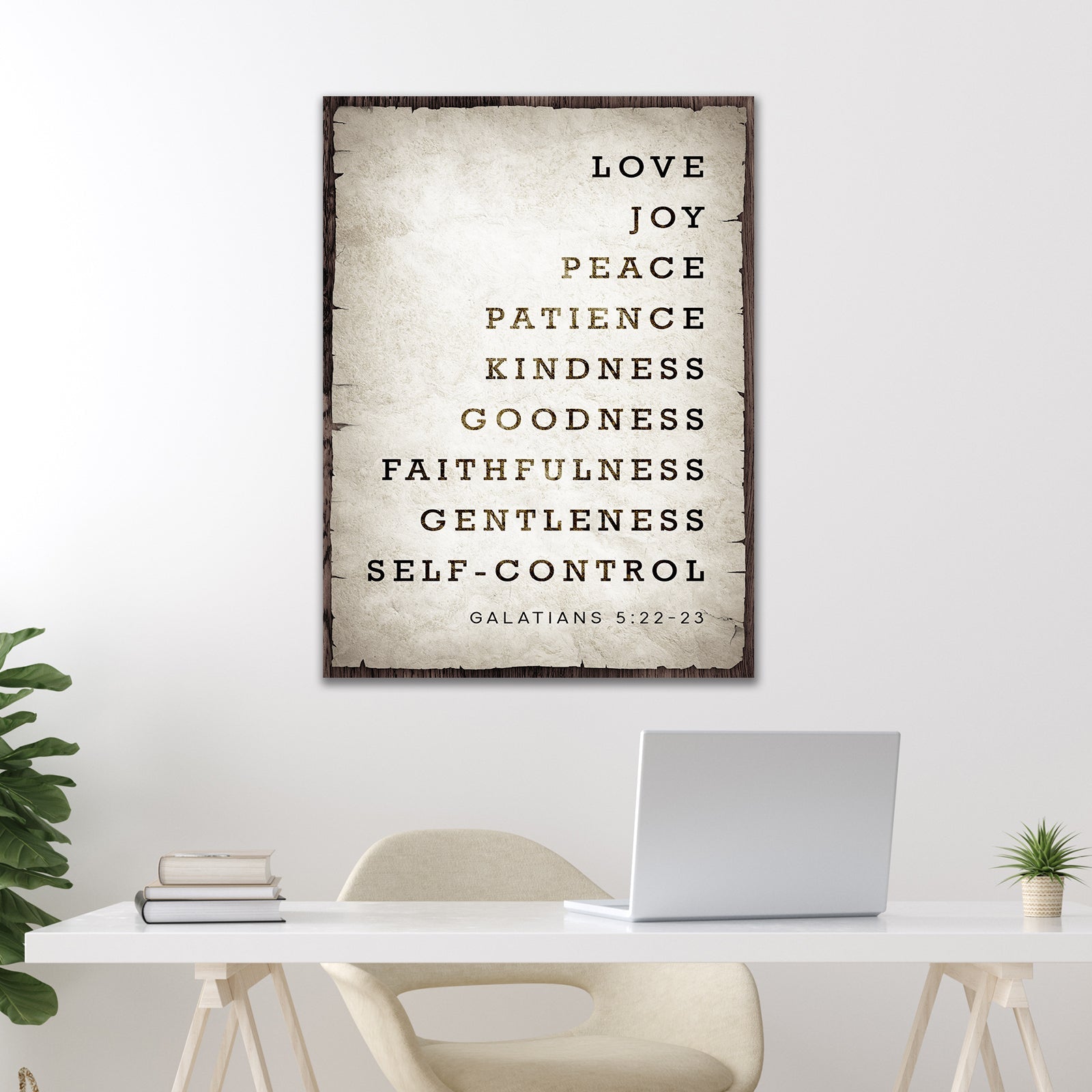 Galatians 5:22-23 - The Fruit Of The Spirit Sign IV on sale at MyriadMart