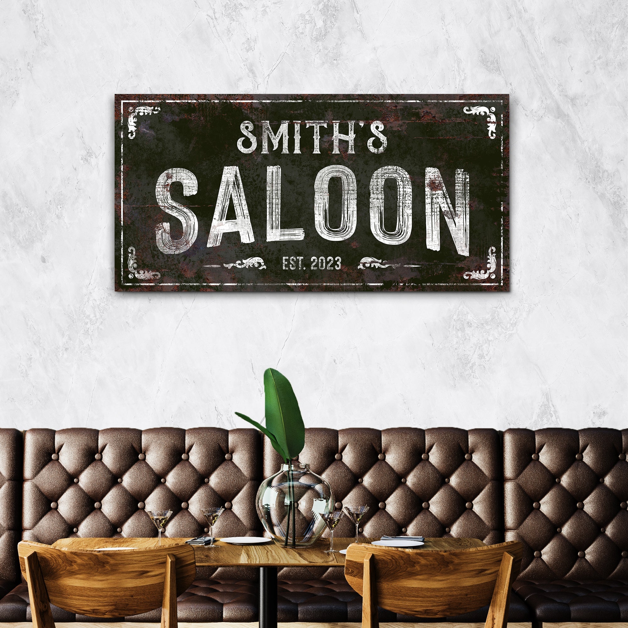 Family Saloon Vintage Sign on sale at MyriadMart