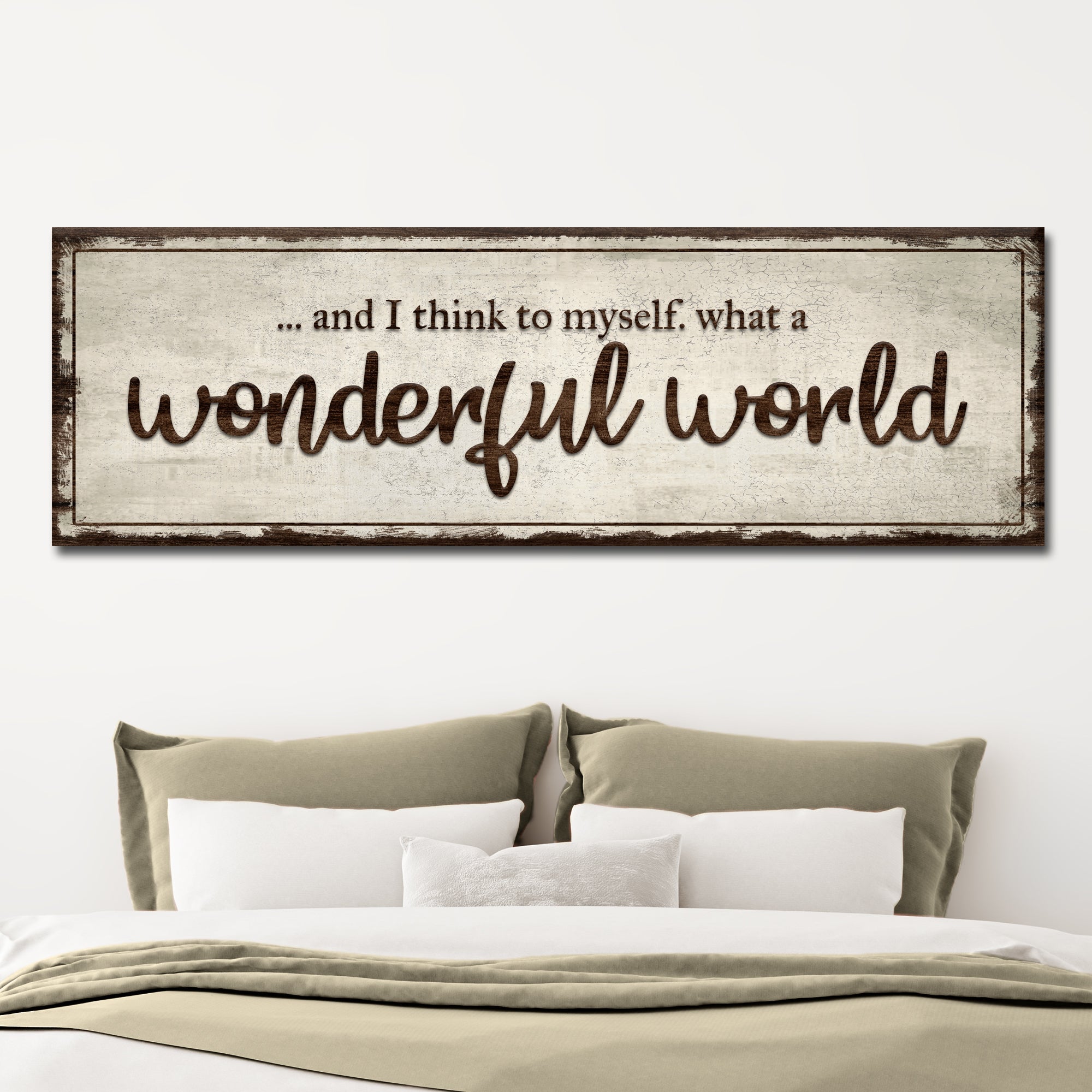 What A Wonderful World Sign III on sale at MyriadMart