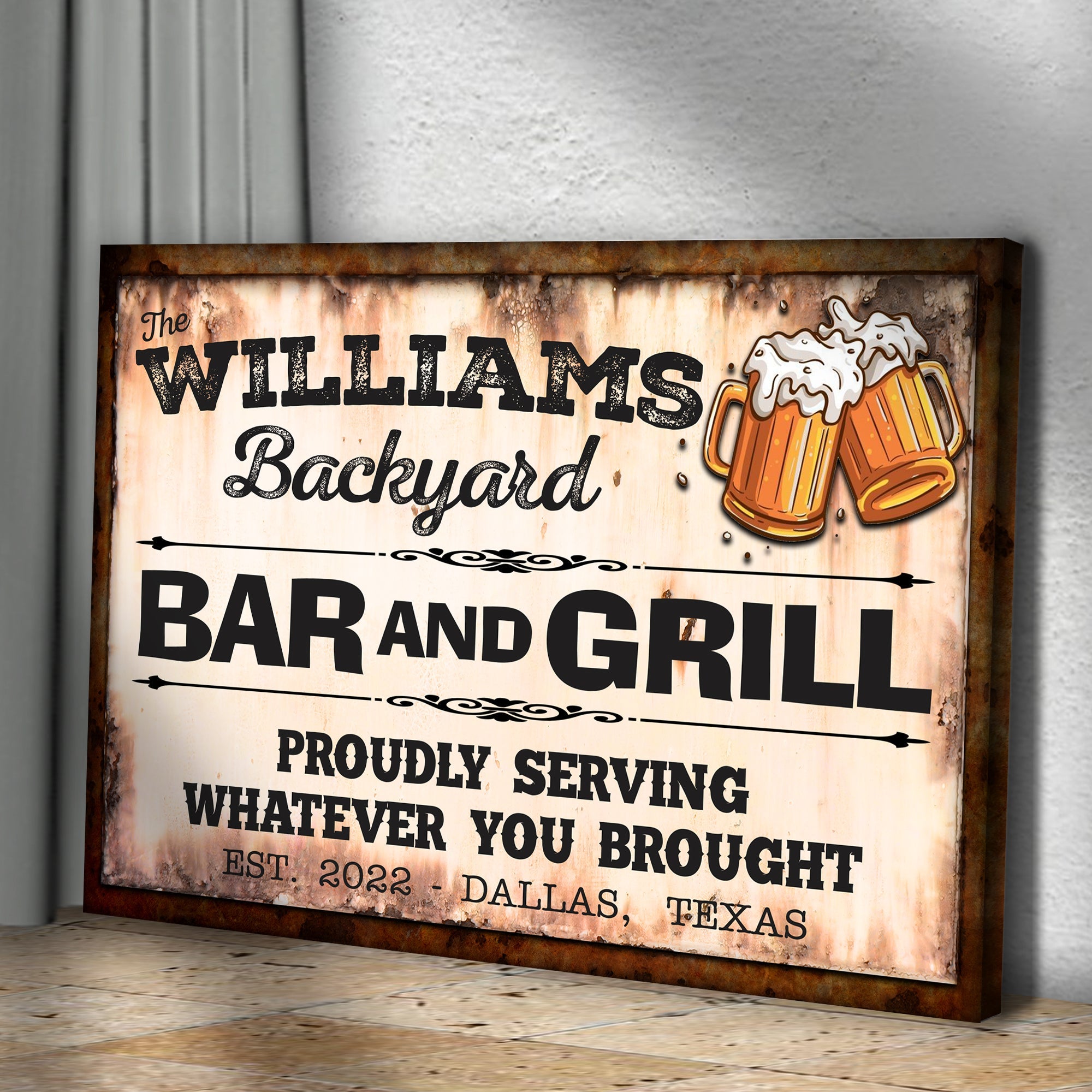 Backyard Bar & Grill Sign IX on sale at MyriadMart
