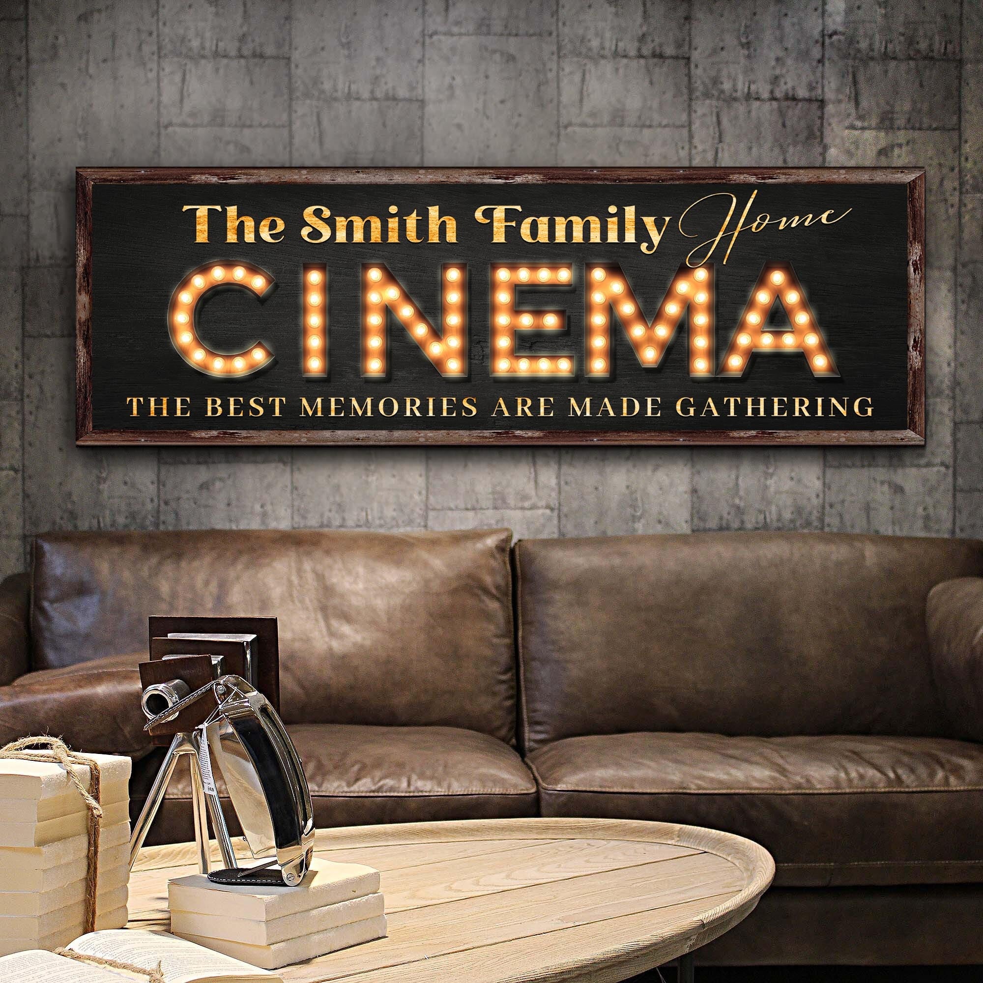 Family Home Cinema Sign on sale at MyriadMart