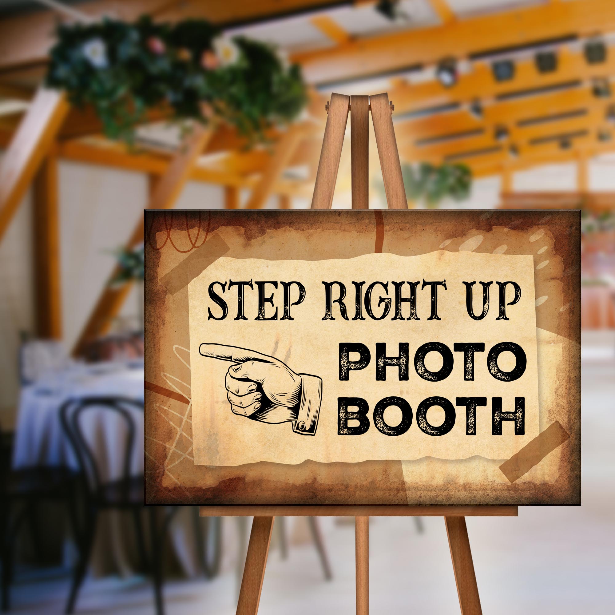 Step Right Up Photo Booth Sign on sale at MyriadMart